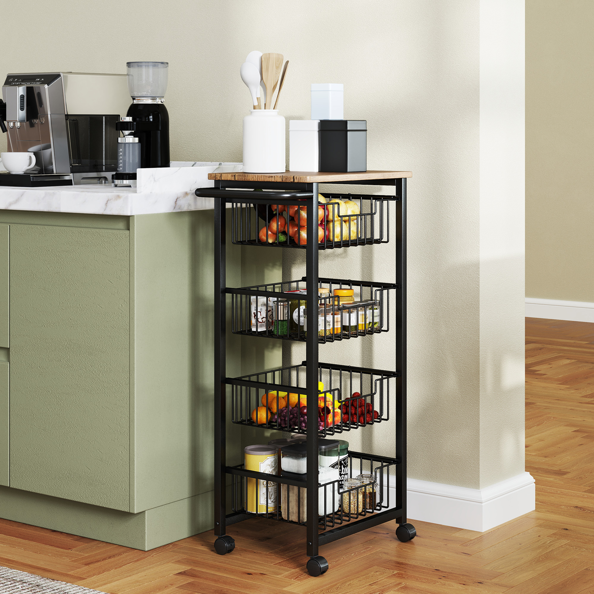 Immagine prodotto - Carrello da cucina salvaspazio