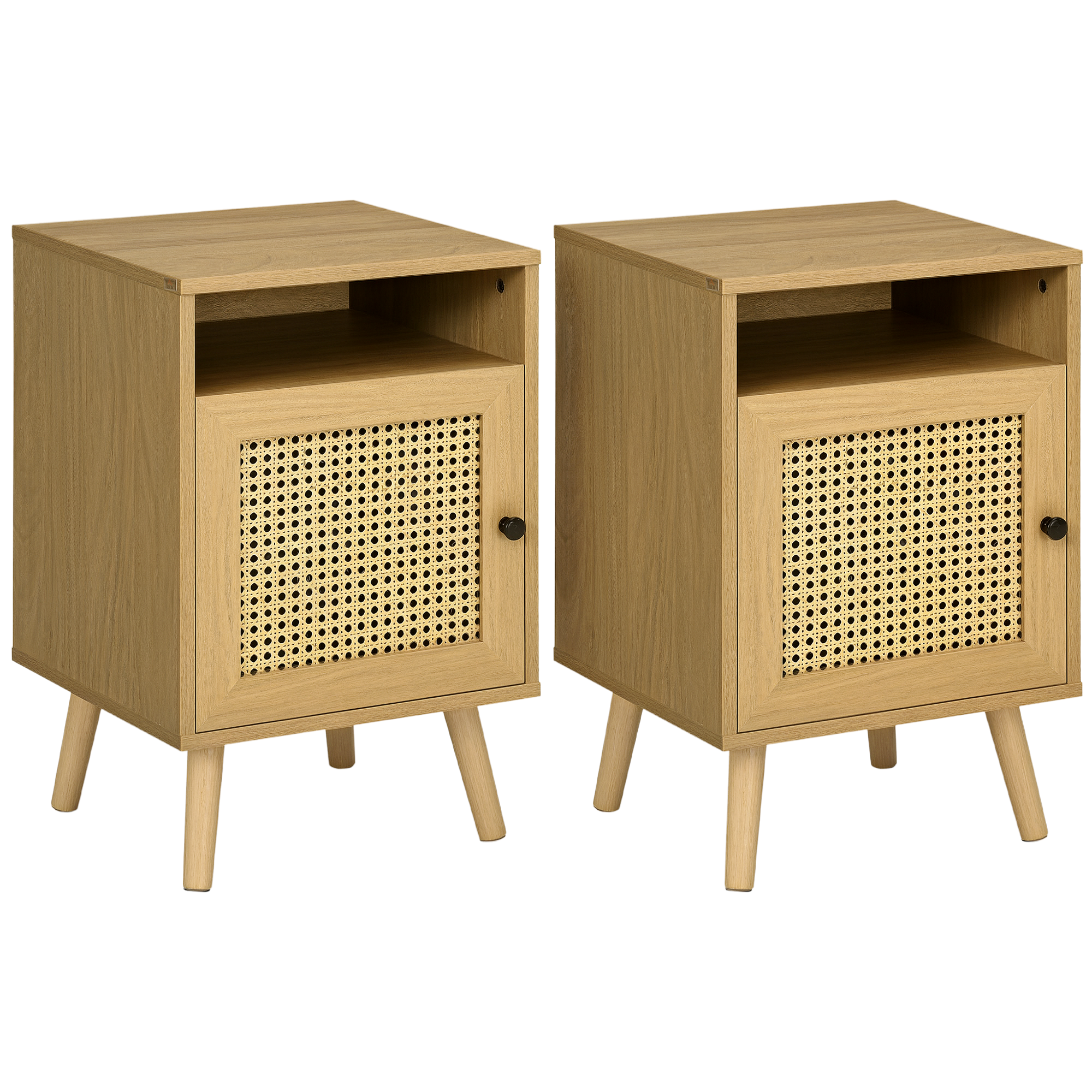Immagine prodotto - Set 2 comodini boho con armadietto