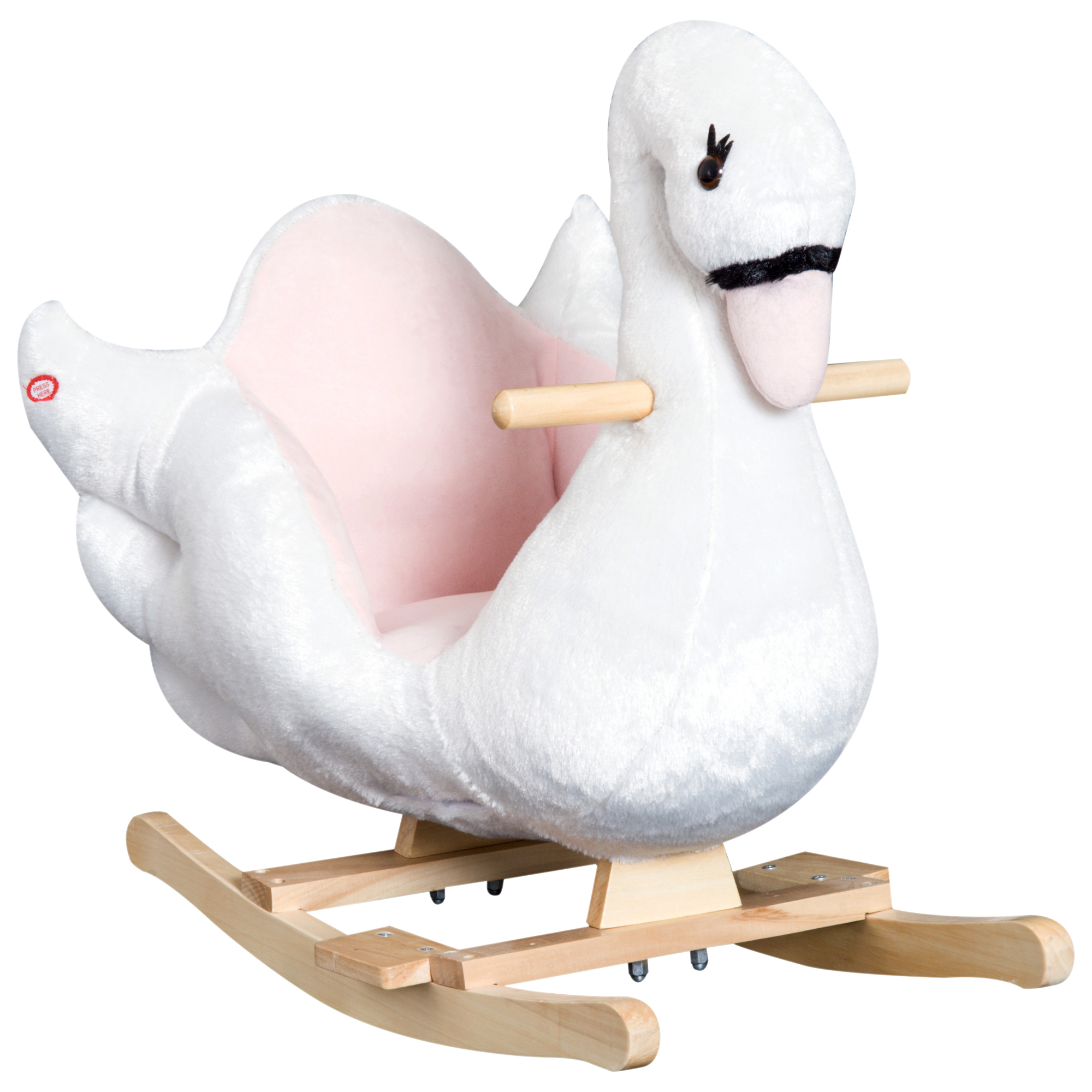 Immagine prodotto - Animale a dondolo cigno peluche