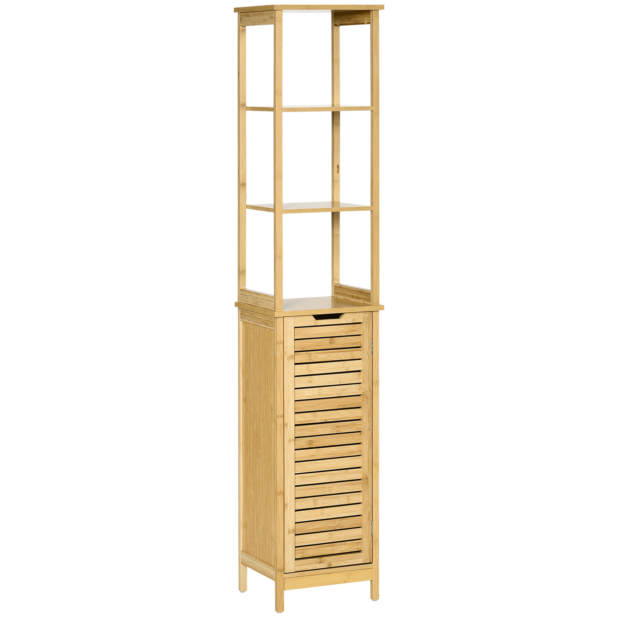 Mobile bagno a colonna in bambu - vista frontale