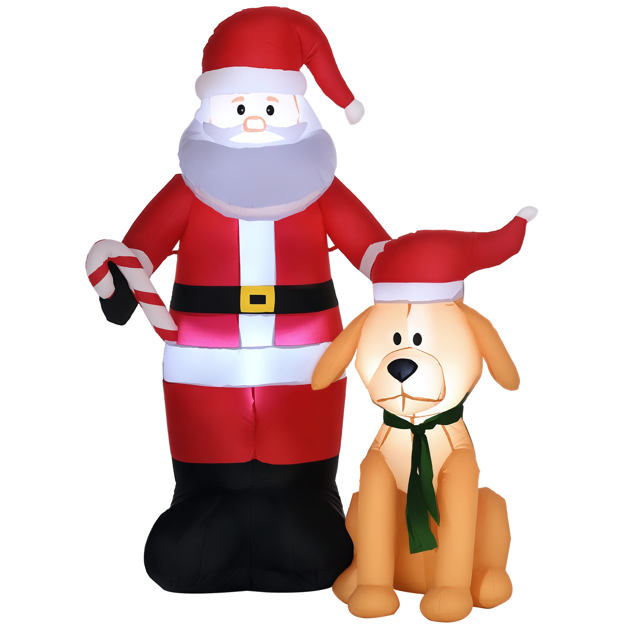 Immagine prodotto - Babbo Natale gonfiabile con cane