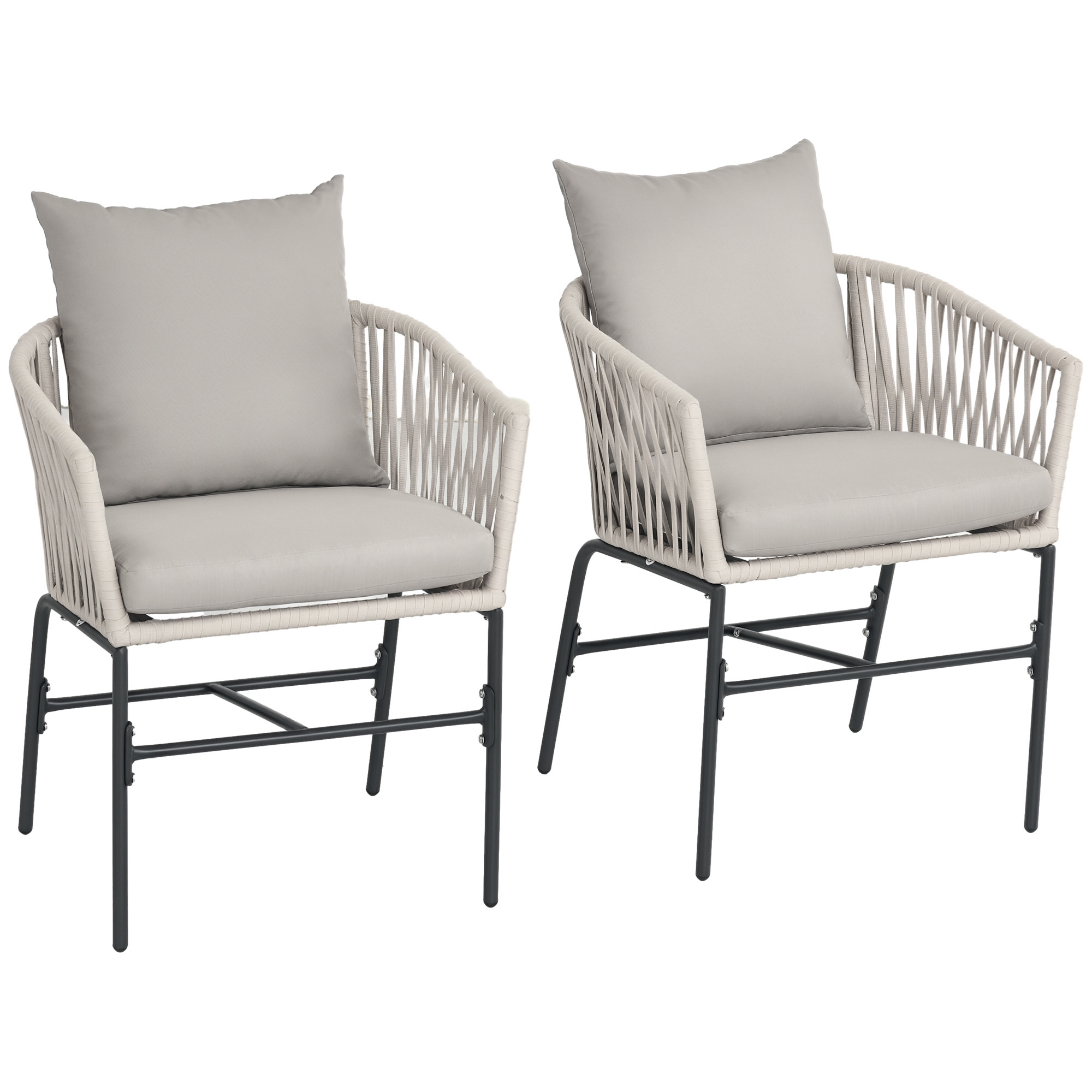 Immagine prodotto - Set 2 sedie da giardino boho beige