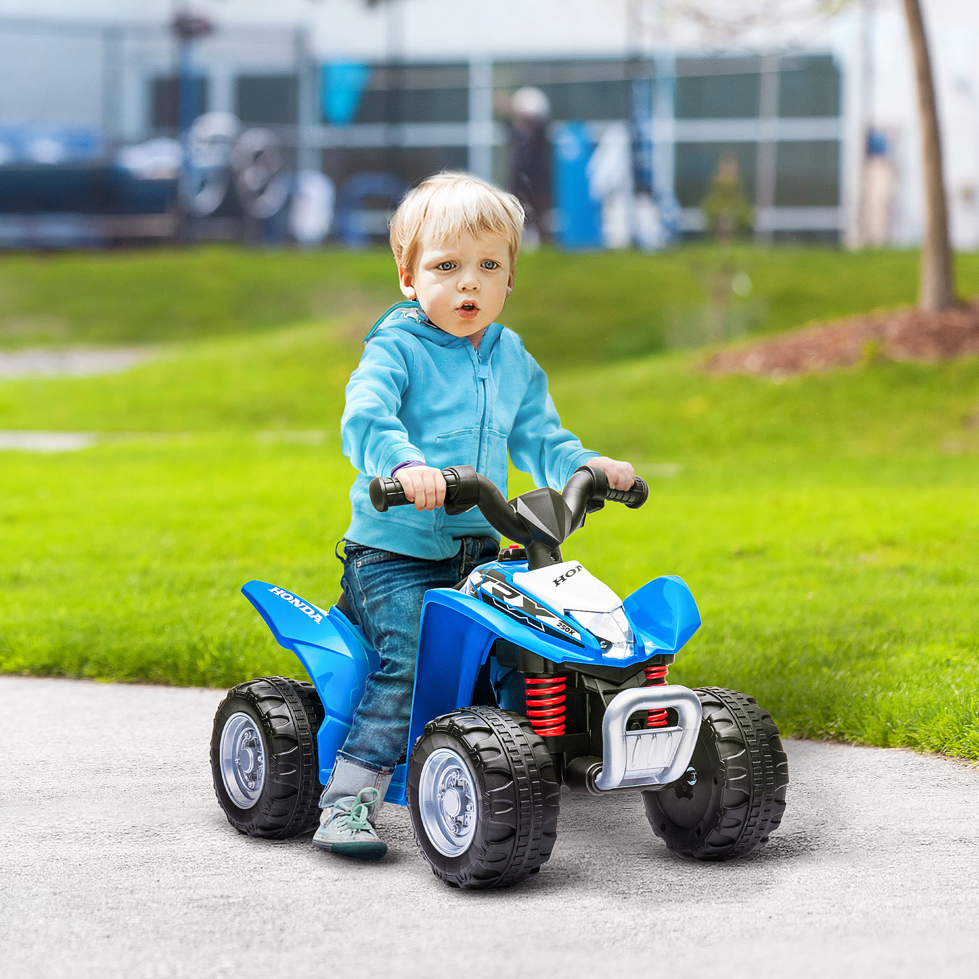 Vista posteriore quad elettrico per bambini
