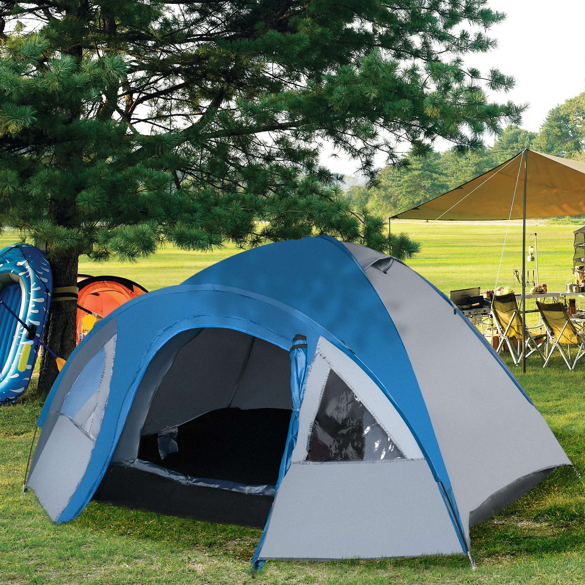 Tenda da campeggio con borsa da trasporto