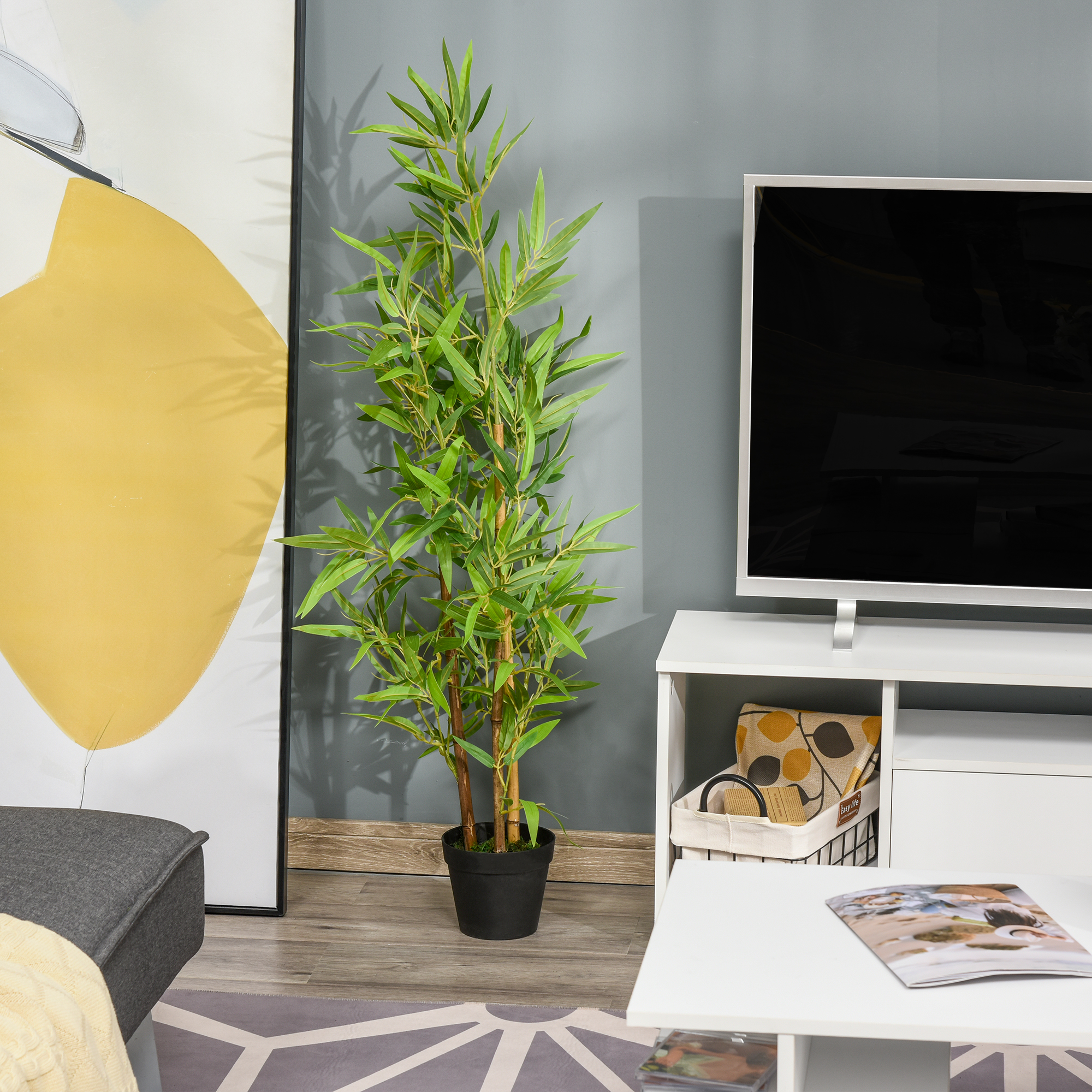 Vista d'insieme - Pianta decorativa bambù 120 cm
