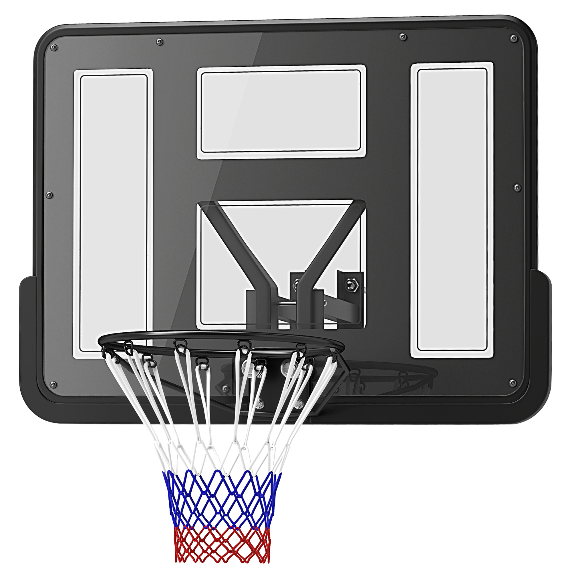Dettaglio canestro da basket con molla e rete antistrappo