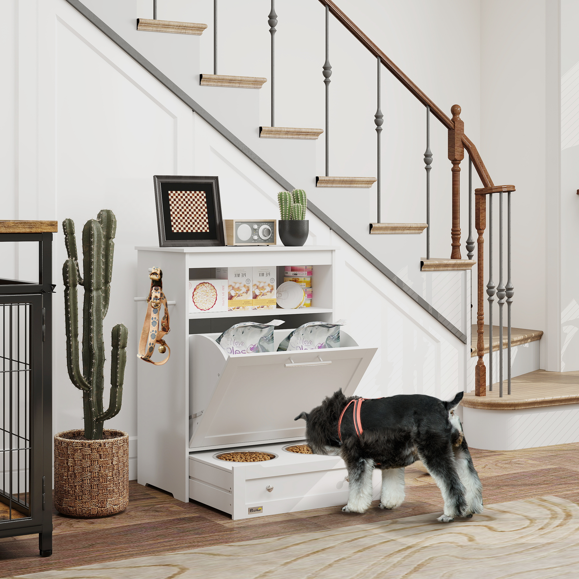 Vista prodotto - Mobile per accessori animali in MDF bianco