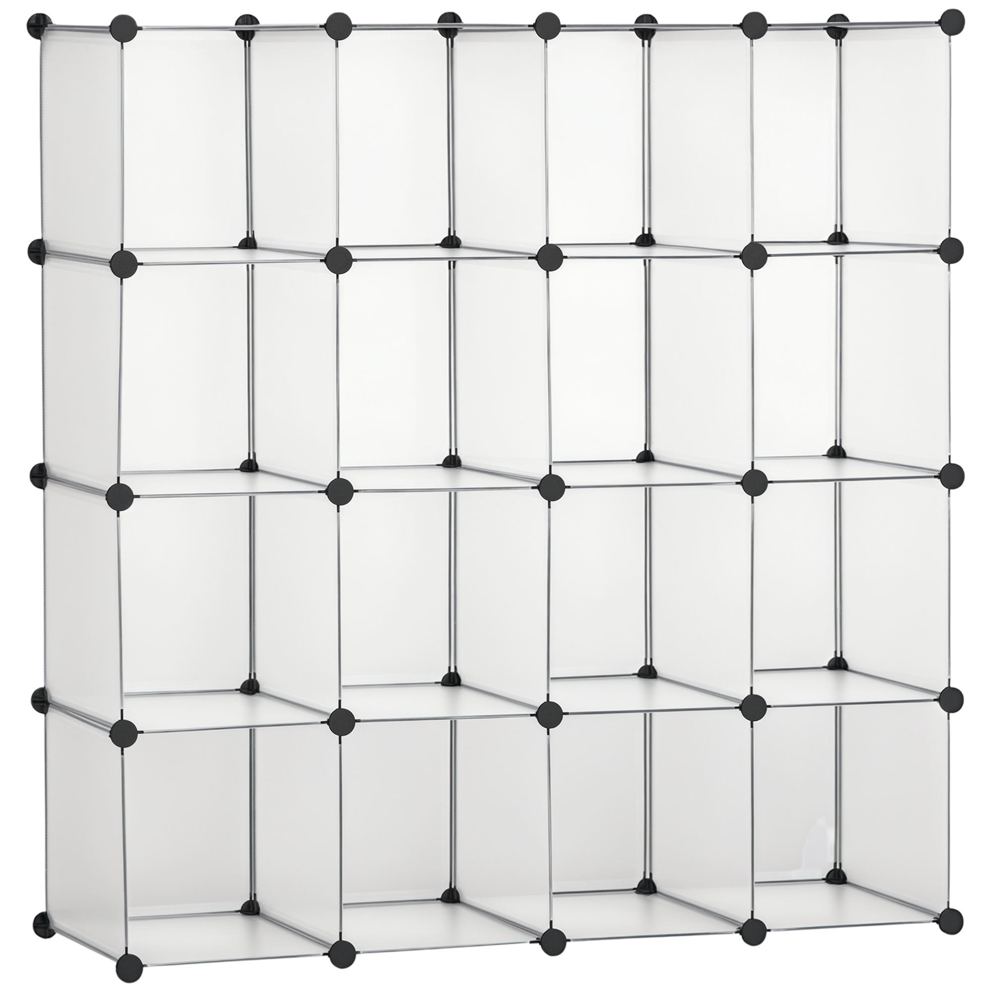 Immagine principale - Scaffale modulare a 16 cubi nero e bianco
