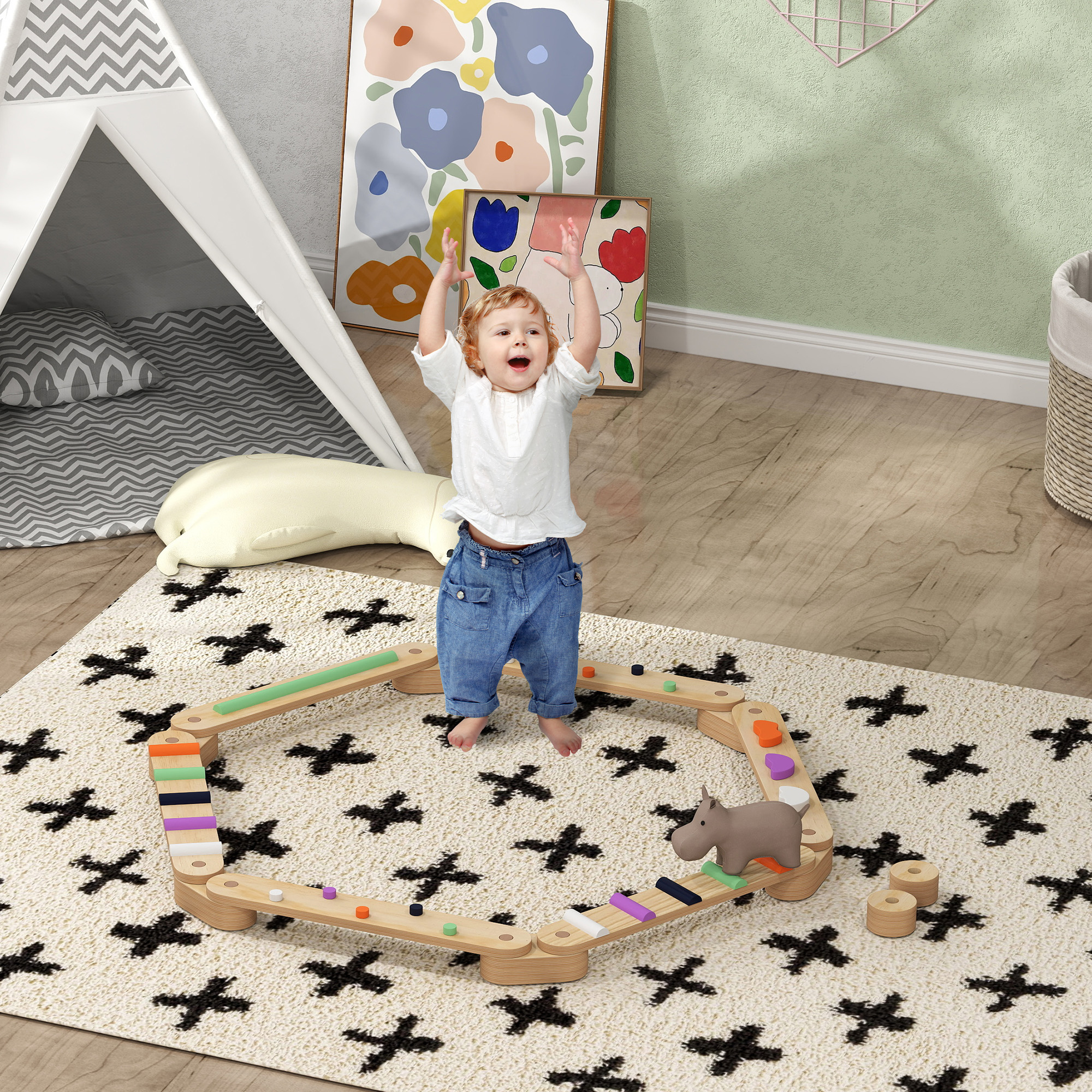 Vista d'insieme - Percorso di equilibrio per bambini