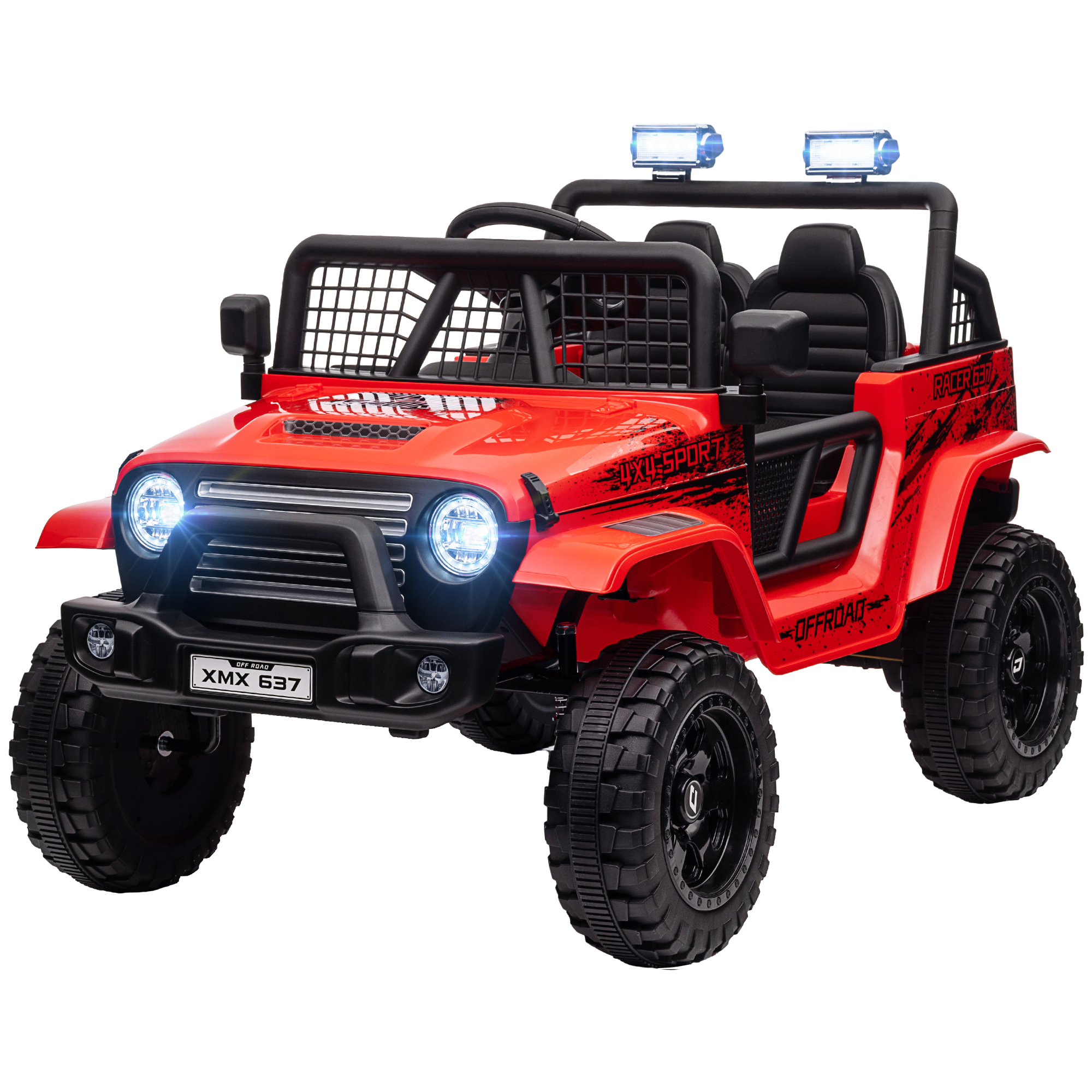 Dettaglio prodotto - Auto elettrica per bambini con fari e telecomando