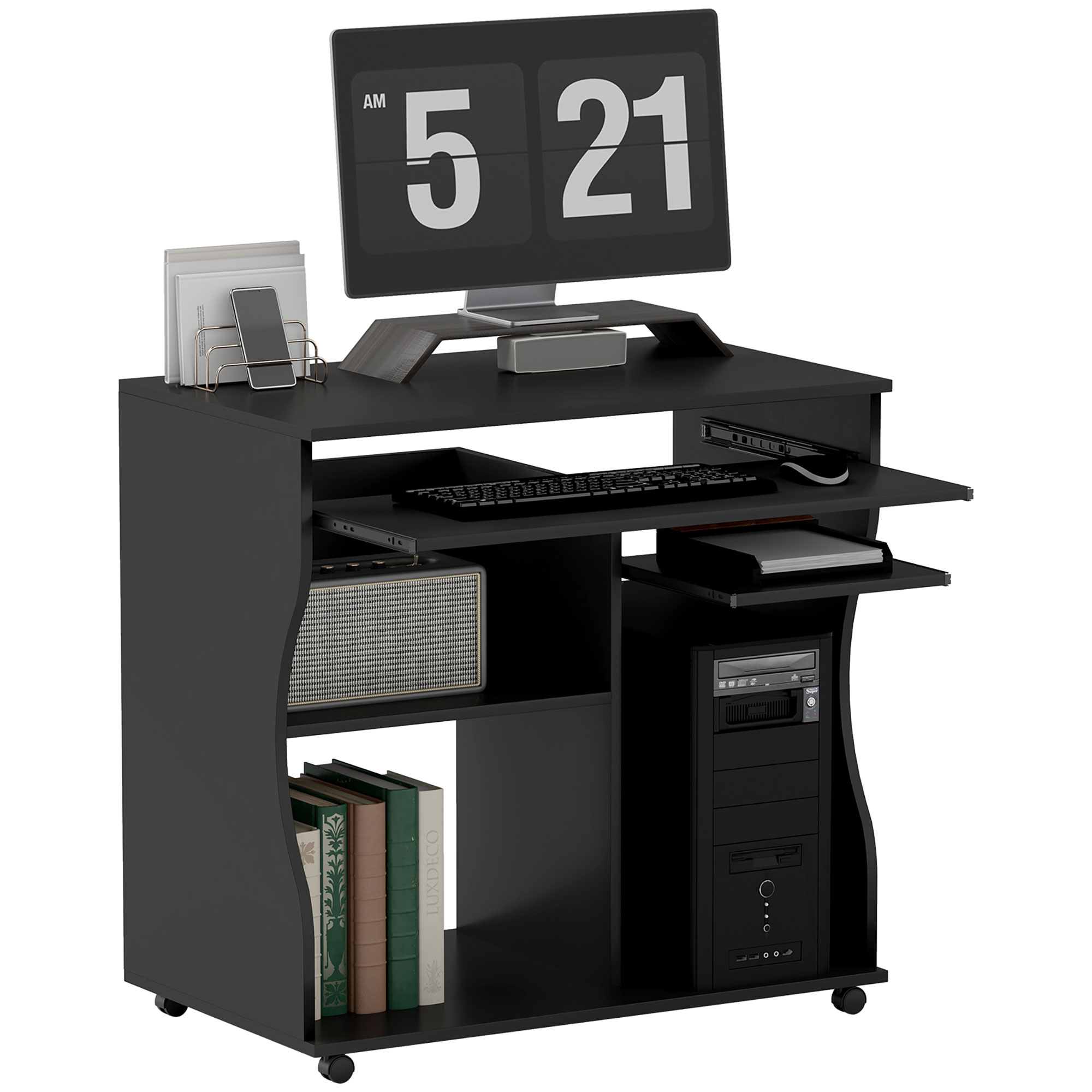 Immagine prodotto - Scrivania porta PC con ruote