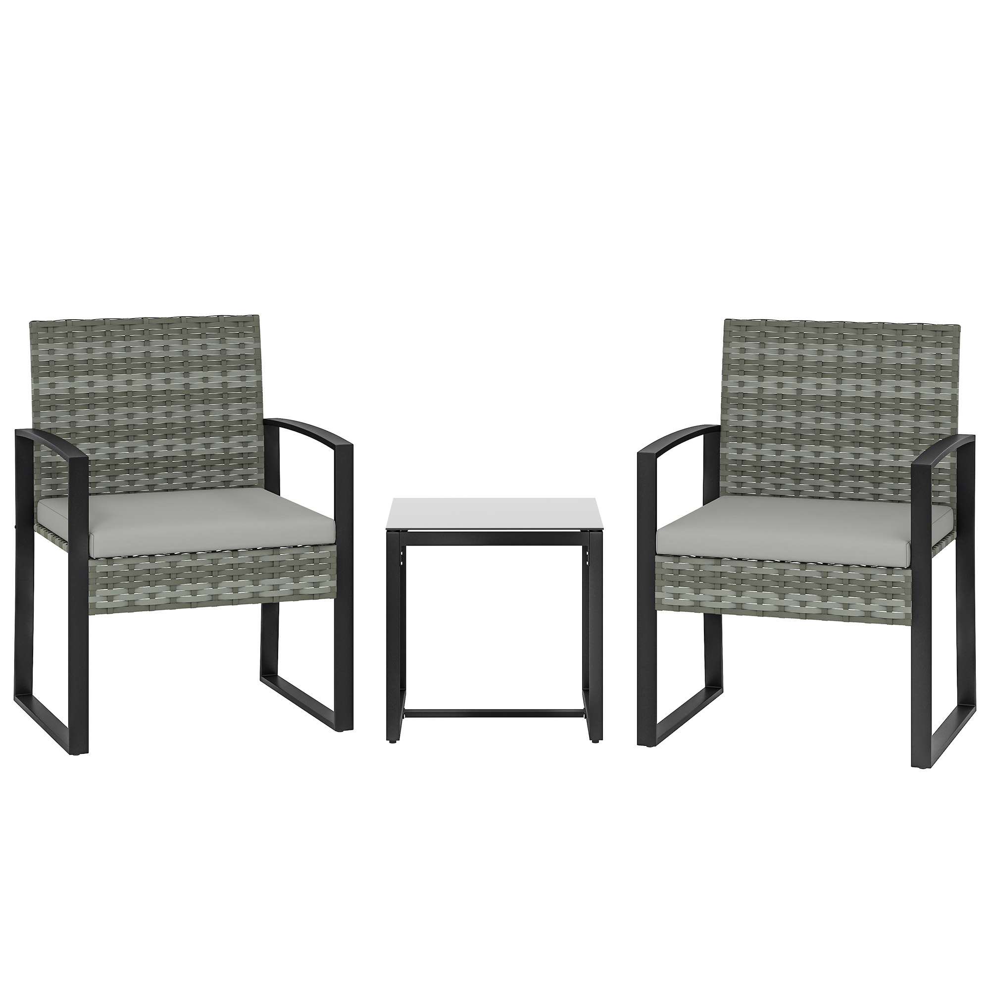 Immagine prodotto - Set bistrot da giardino 3 pezzi in rattan