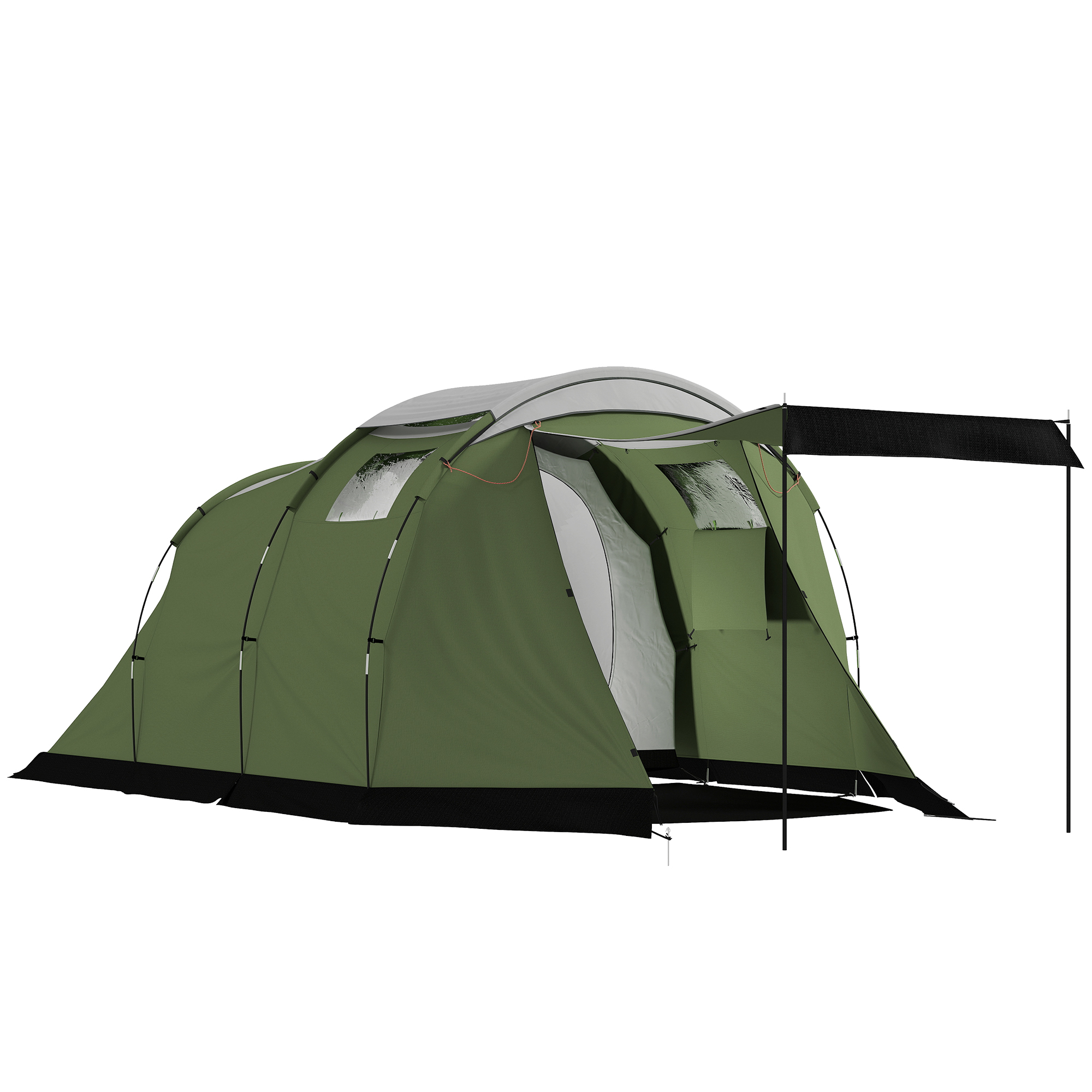 Tenda da campeggio per 3-4 persone verde