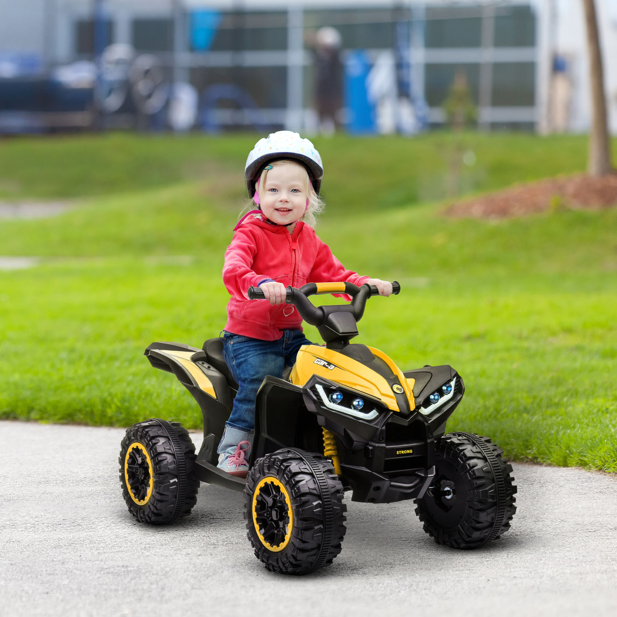 Immagine laterale - Quad elettrico per bambini giallo e nero