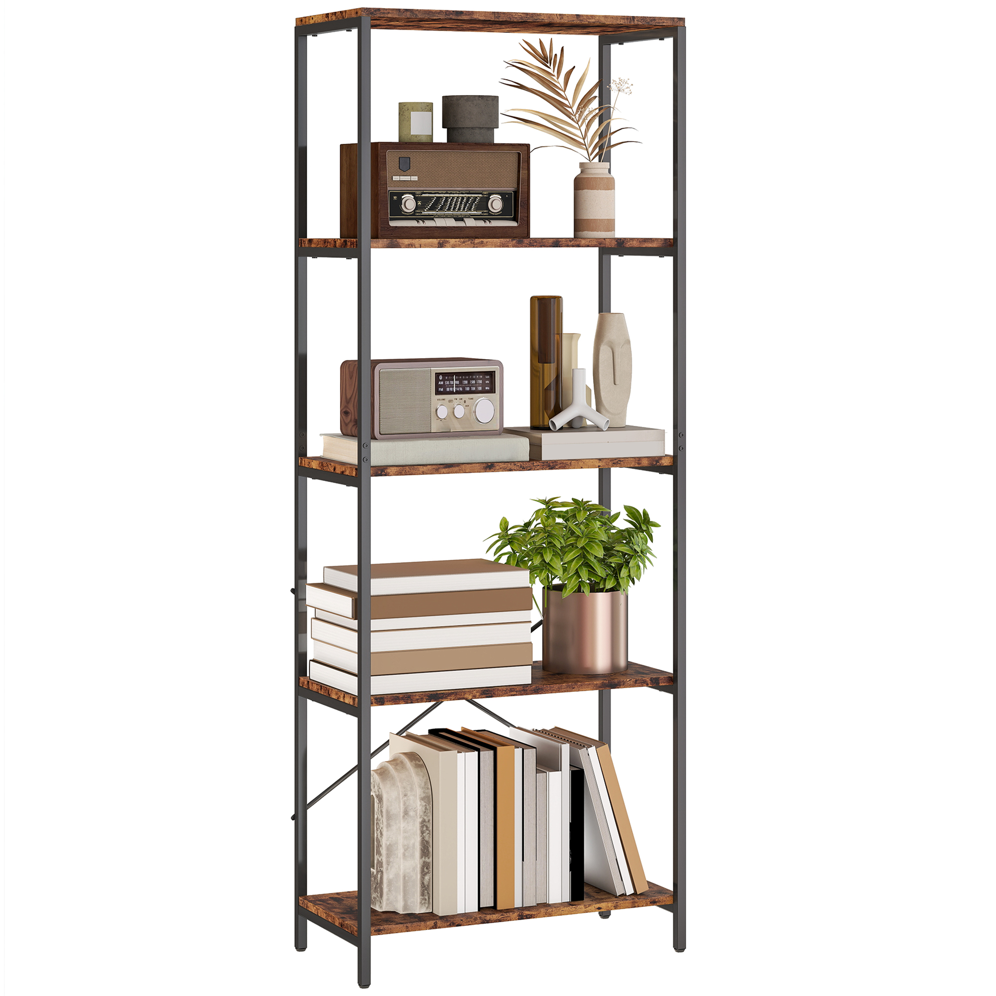 Immagine prodotto - Libreria 5 ripiani marrone