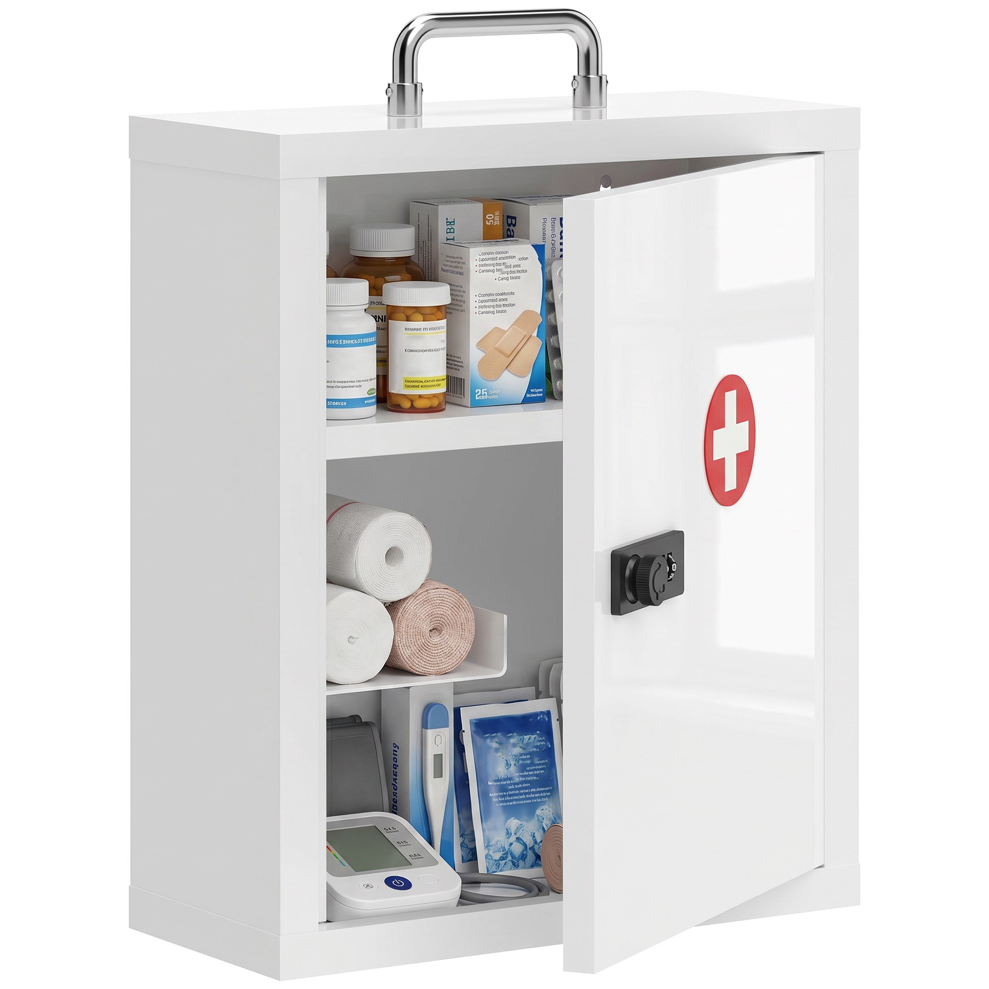 Immagine prodotto - Armadietto per medicinali in acciaio bianco