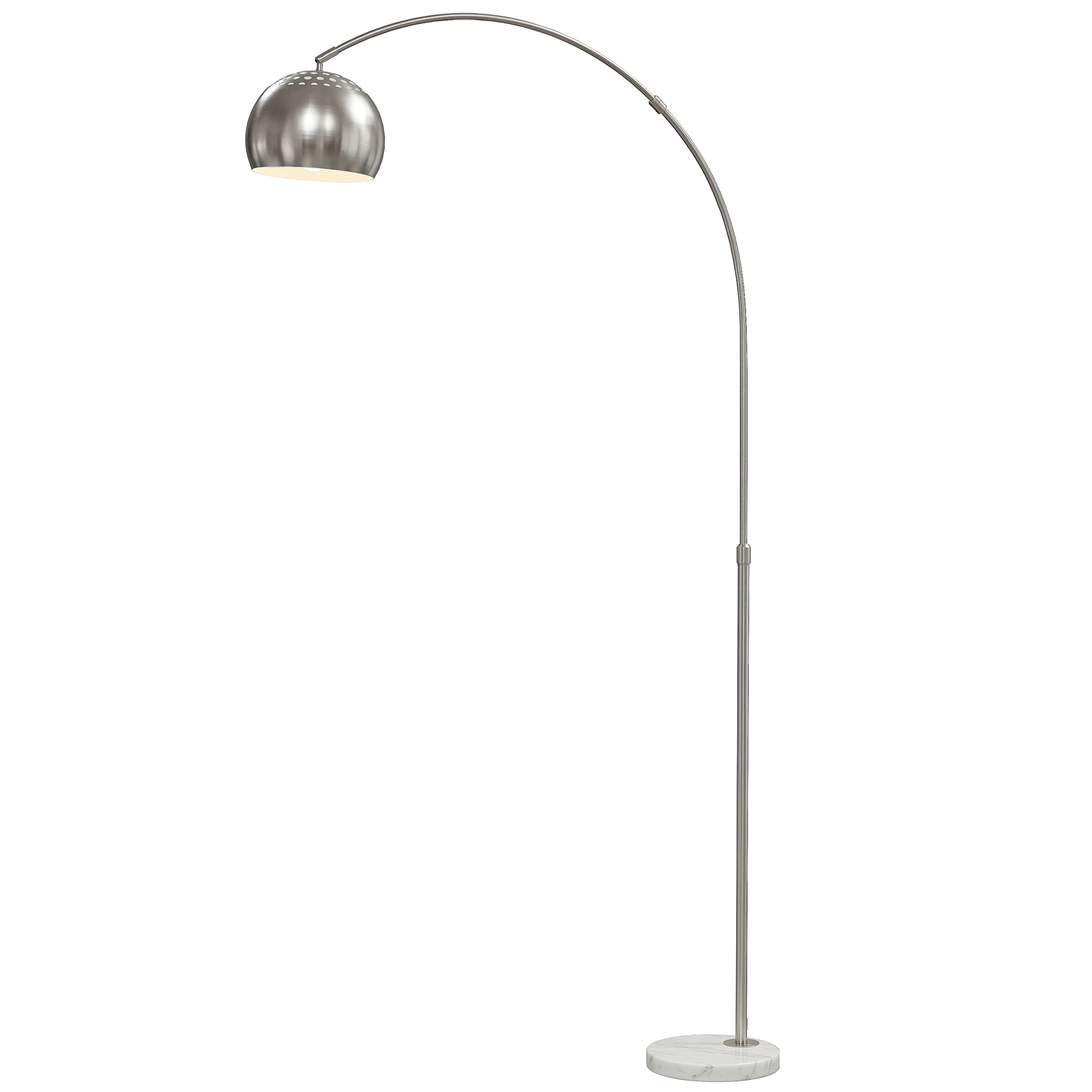 Dettaglio prodotto - lampada da terra ad arco con base in marmo