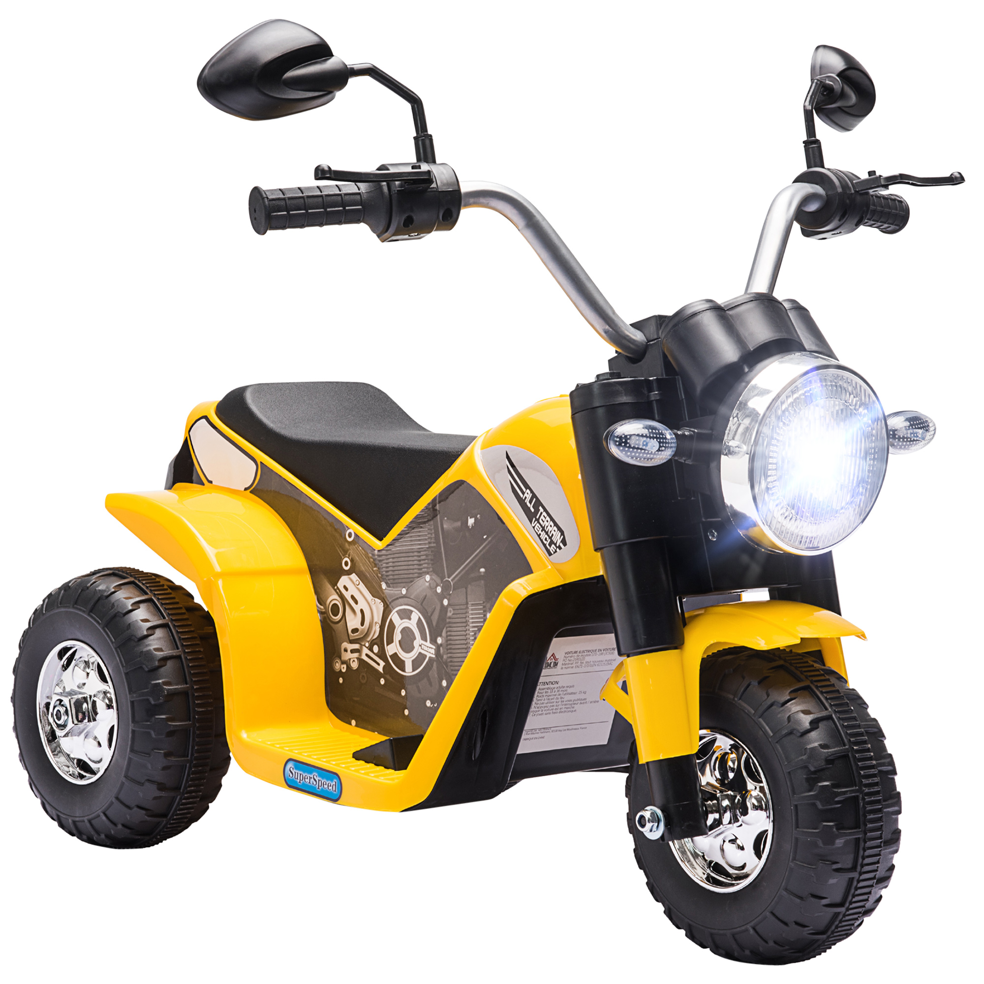 Dettagli e comandi moto elettrica per bambini