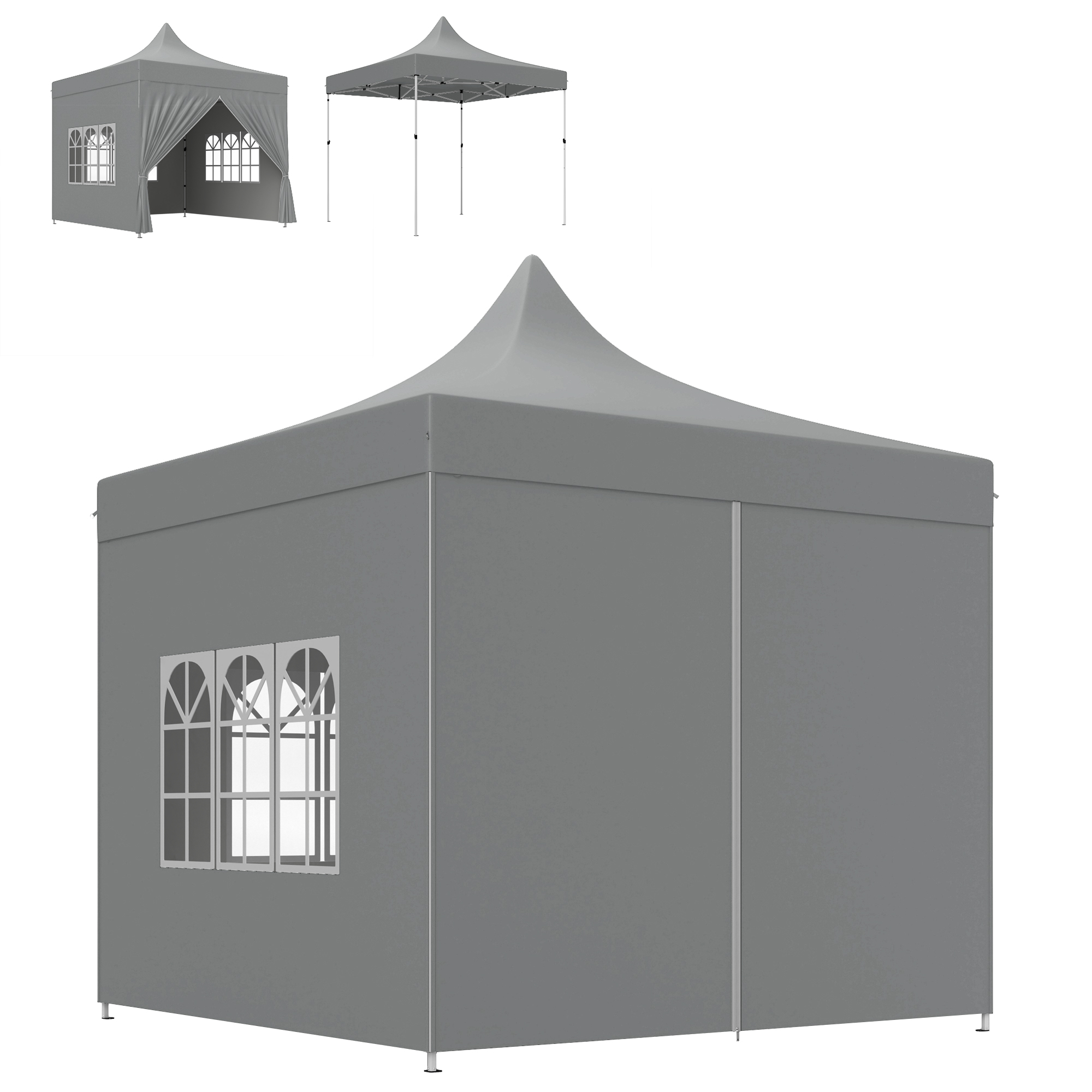 Dettaglio prodotto - Tenda da giardino con finestre