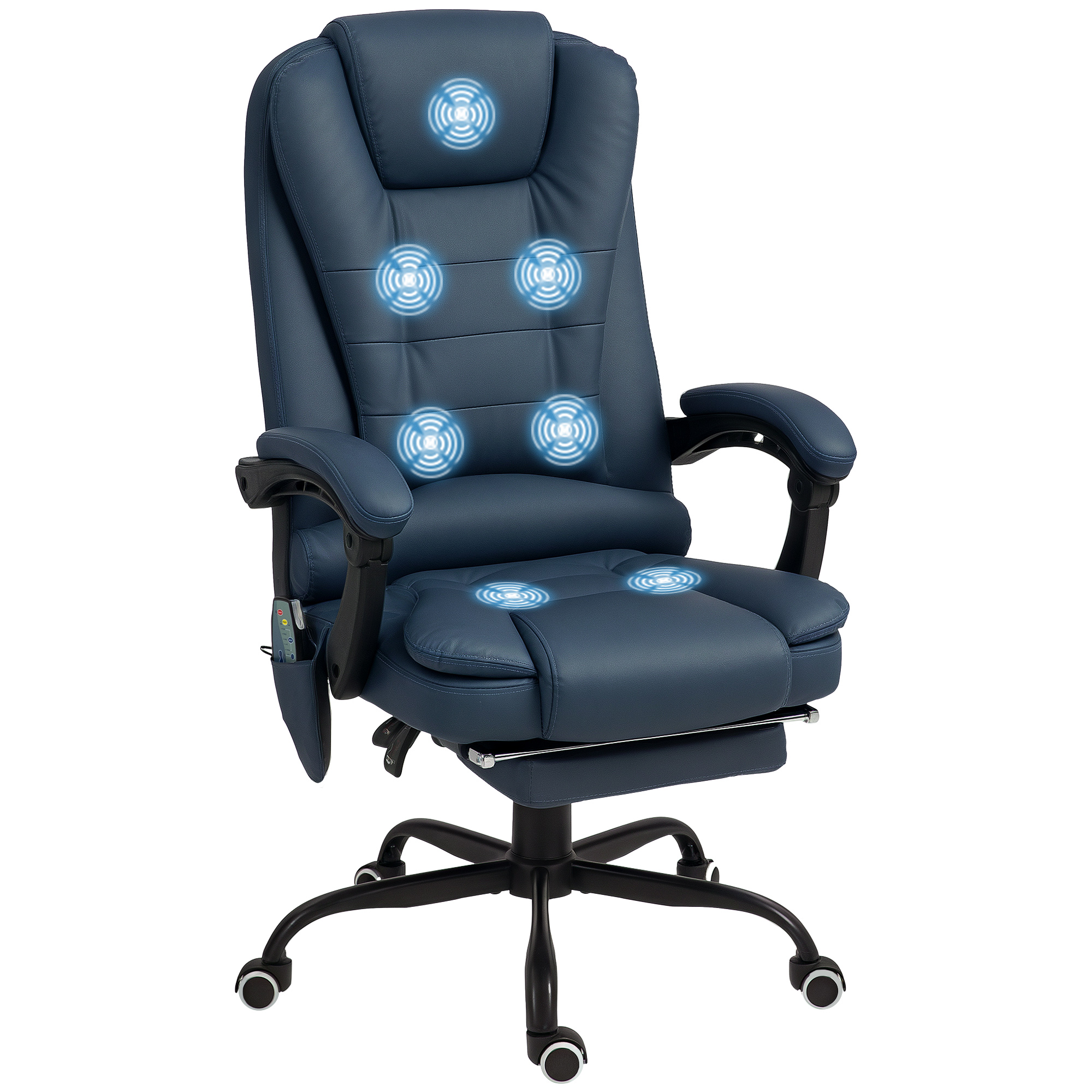 Immagine prodotto - Poltrona da ufficio massaggiante blu