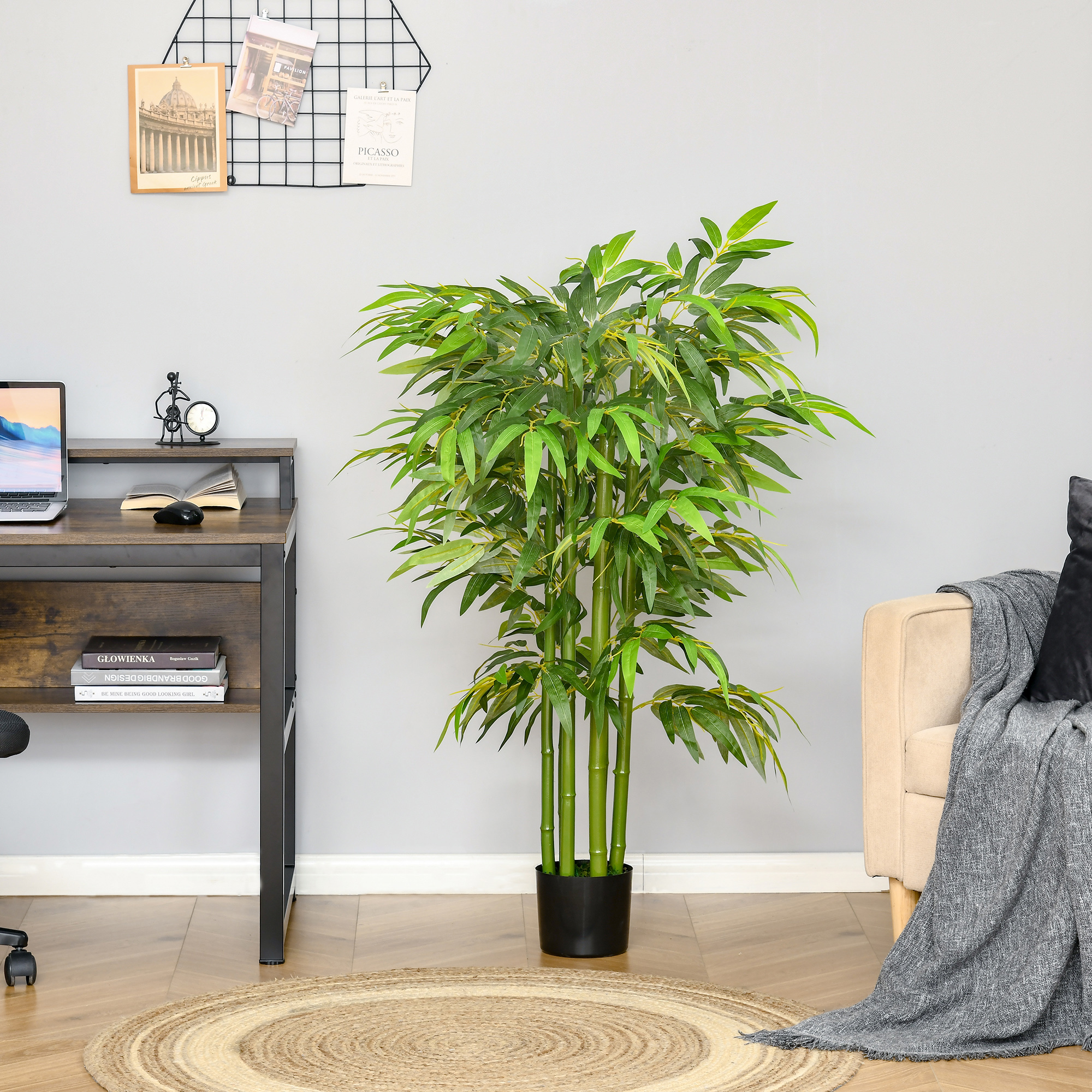 Albero finto verde per arredo casa