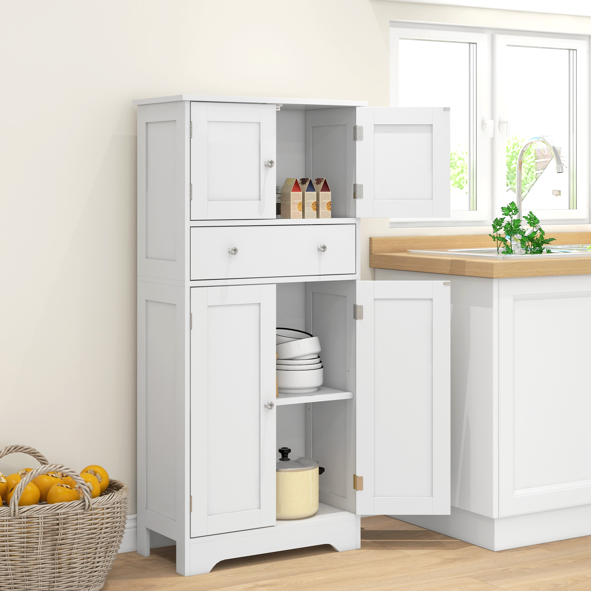Immagine prodotto - Vista interna credenza con ripiani
