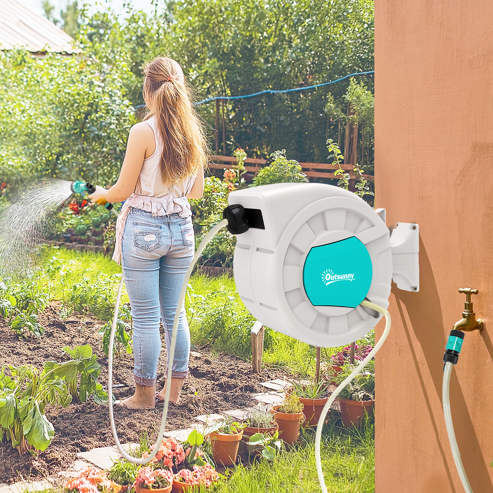 Applicazione - Avvolgitubo con lancia a 7 getti per irrigazione