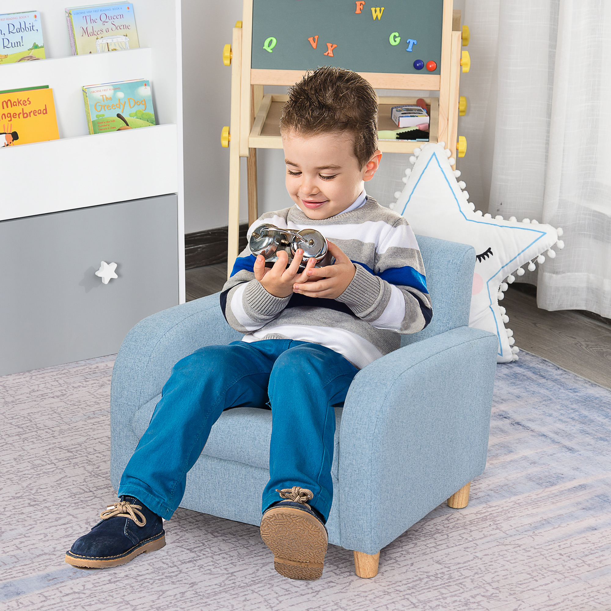 Vista laterale - Poltroncina per bambini design scandinavo