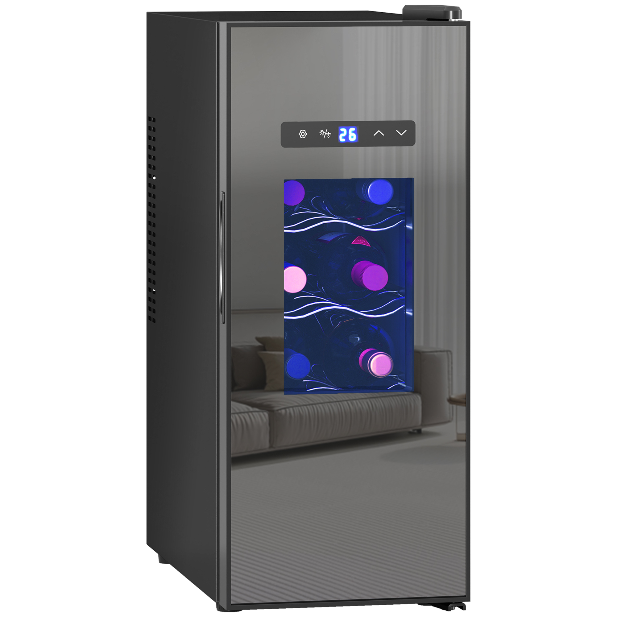 Cantinetta vino 12 bottiglie 30L nero