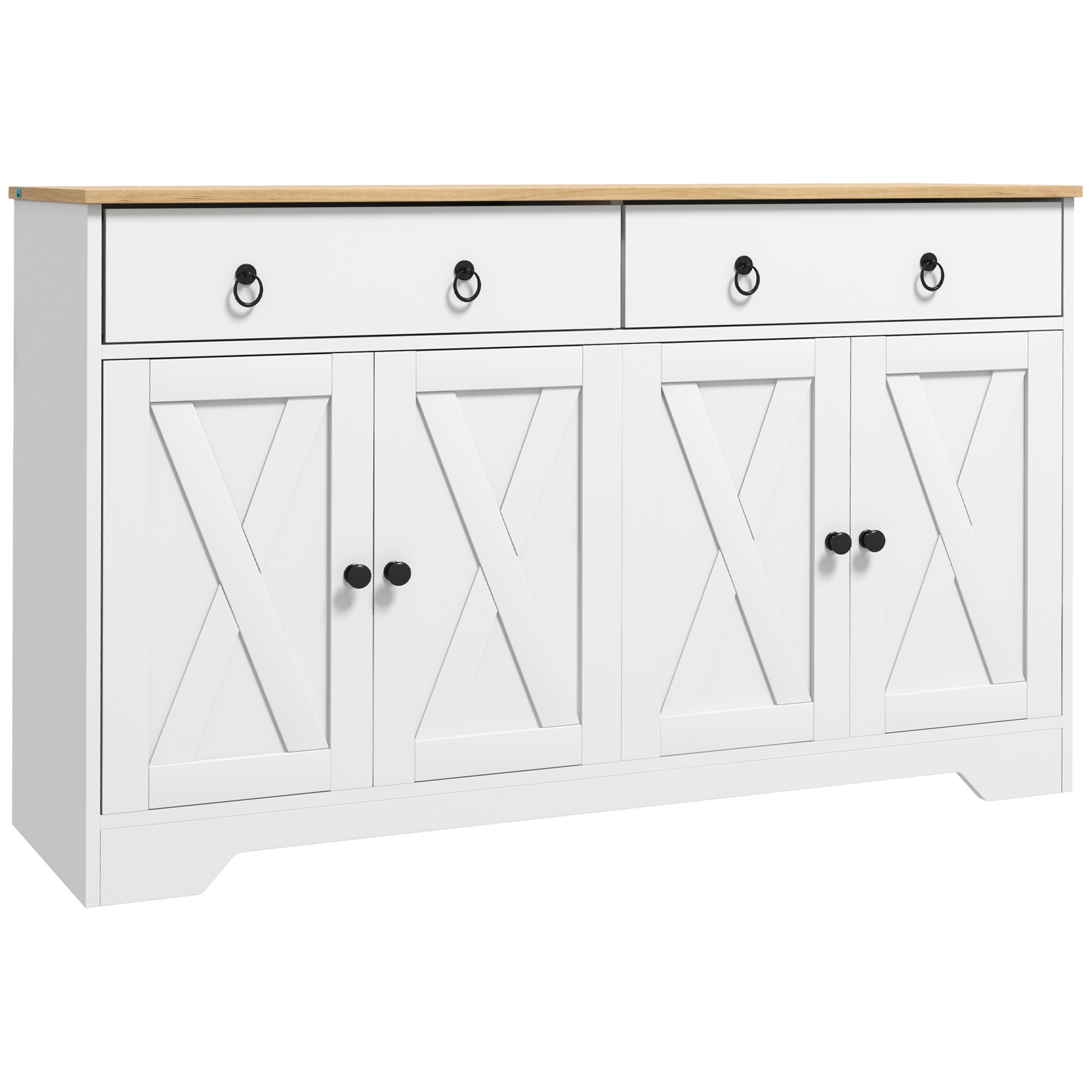 Immagine prodotto - Credenza da cucina stile rustico bianco