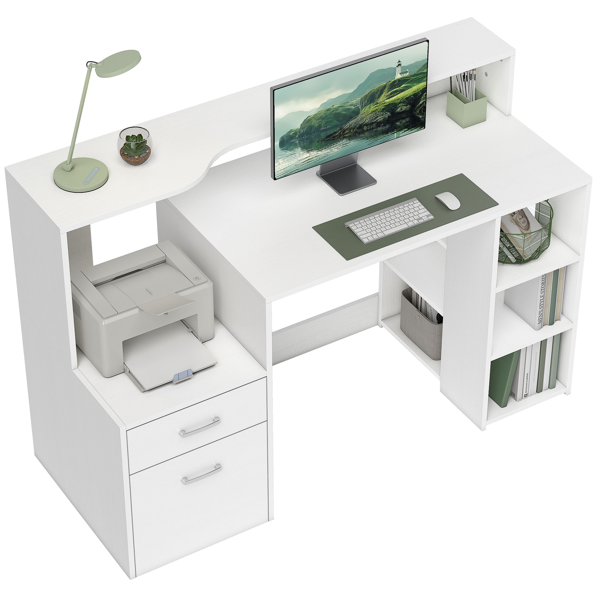Immagine prodotto - Scrivania per computer bianca
