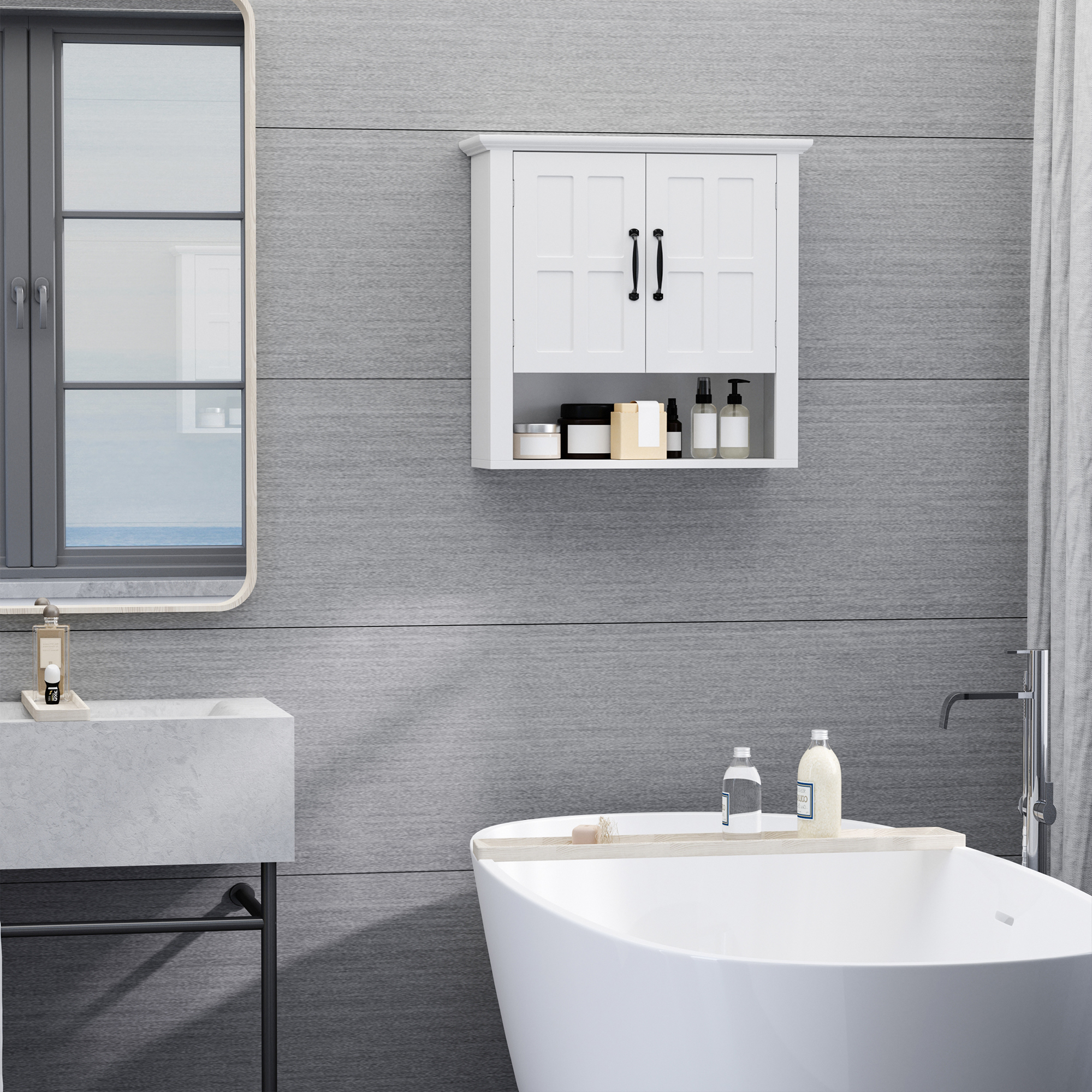 Vista mobile pensile per bagno e lavanderia
