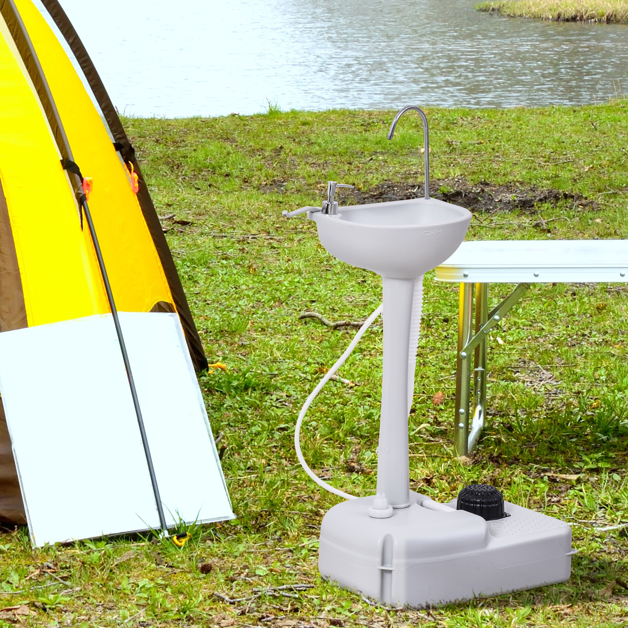 Immagine d'uso - Lavabo mobile con ruote