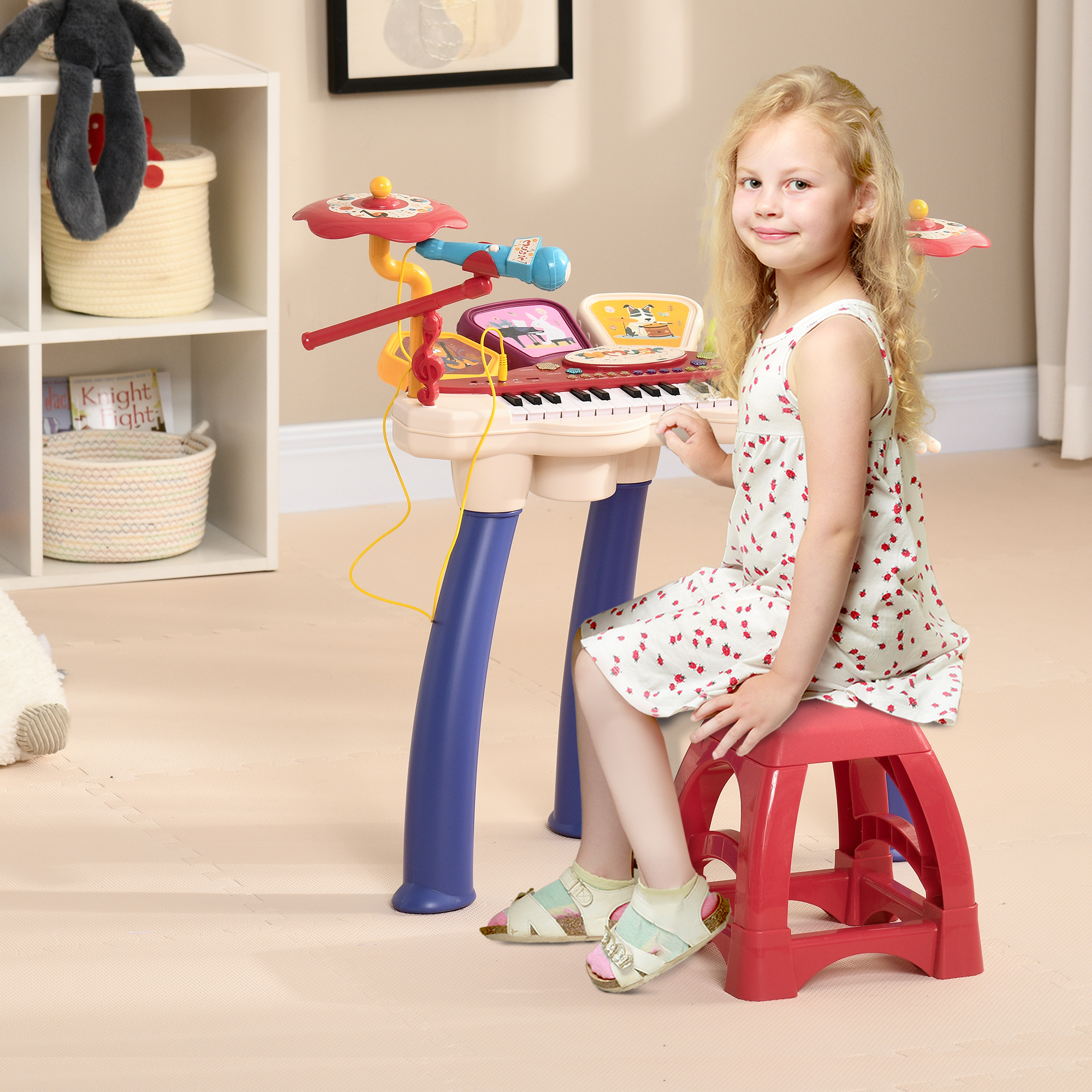 Immagine prodotto - Set musicale per bambini completo con sgabello