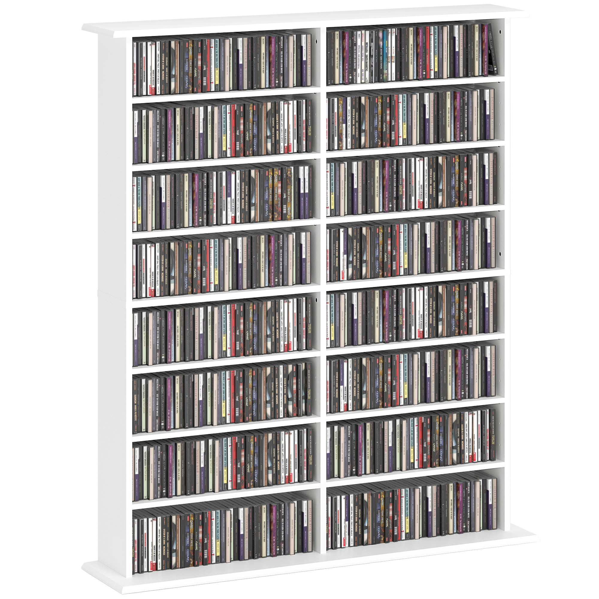 Mobiletto porta CD e DVD bianco