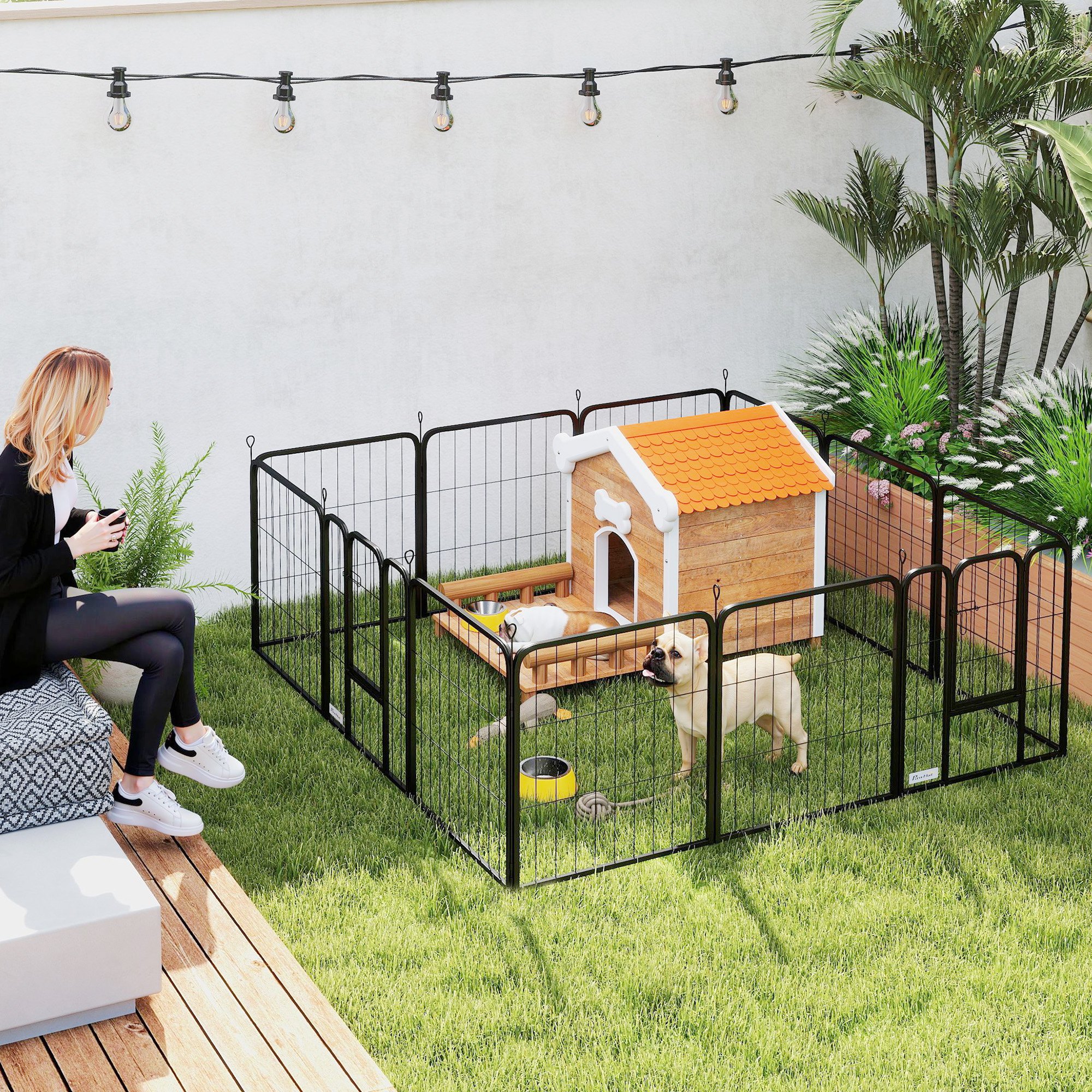 Configurazione modulabile del recinto per cuccioli