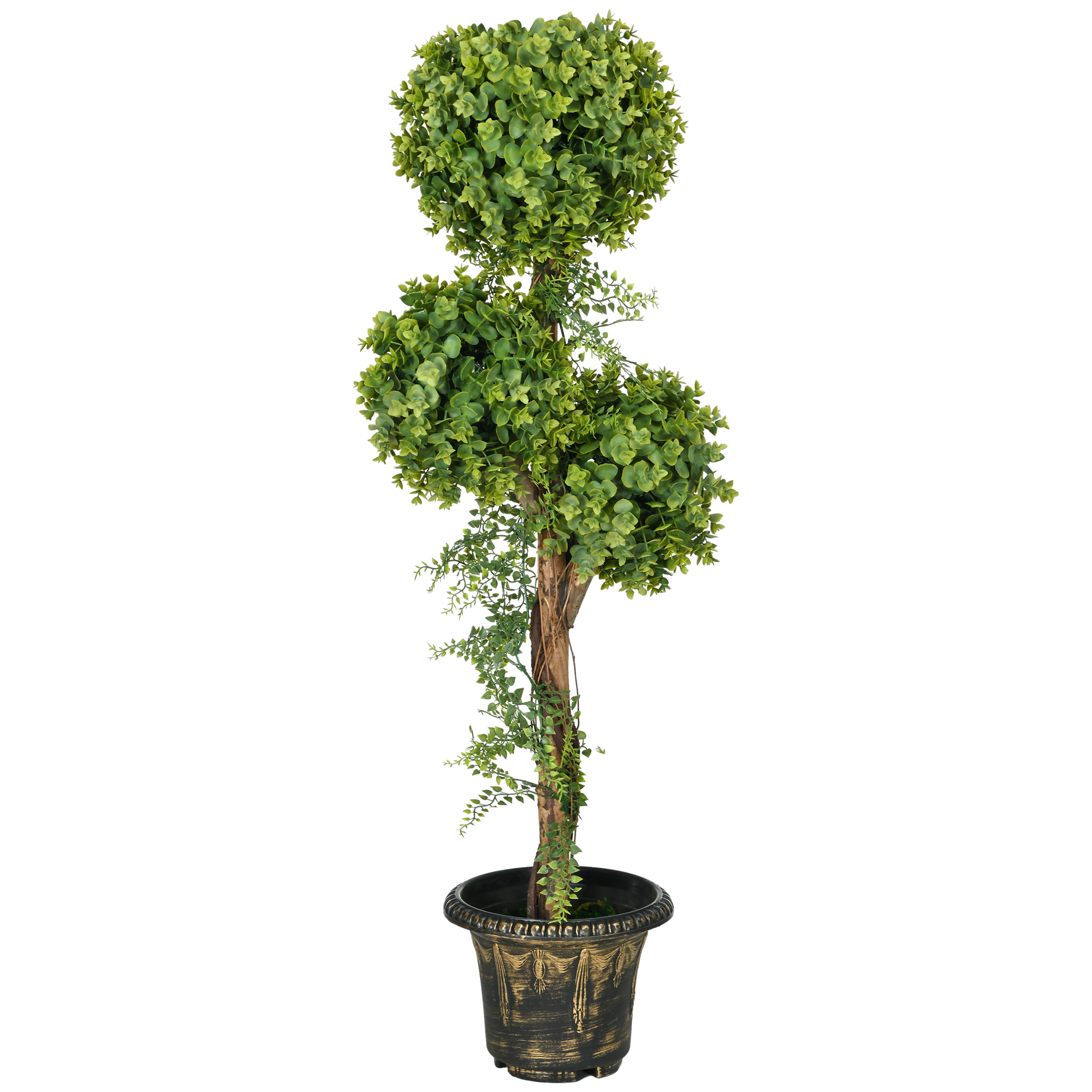 Dettaglio foglie dense albero di bosso artificiale