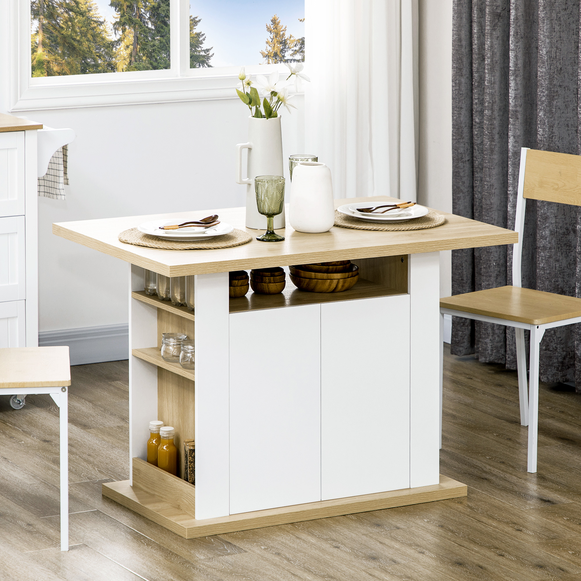 Immagine prodotto - Vista tavolo isola cucina per 4 persone