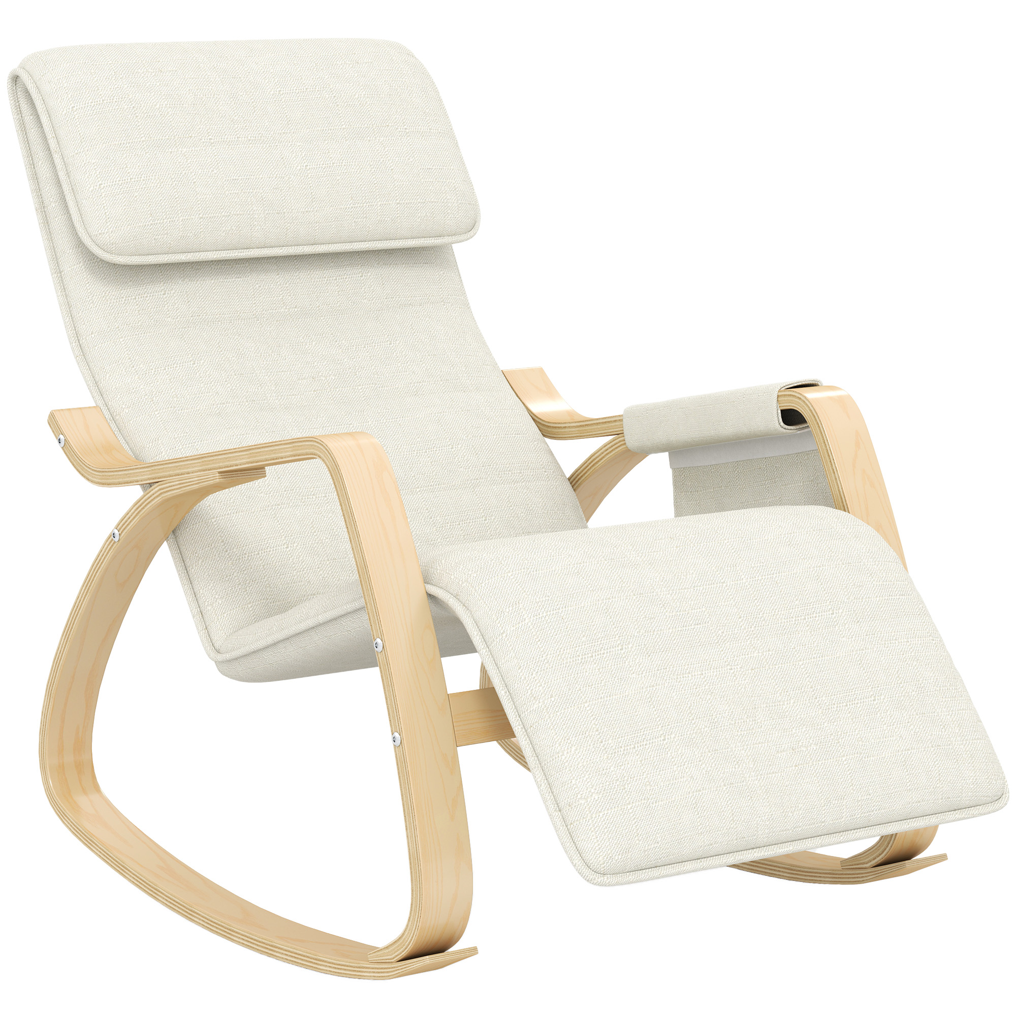 Immagine prodotto - Poltrona a dondolo relax bianco crema