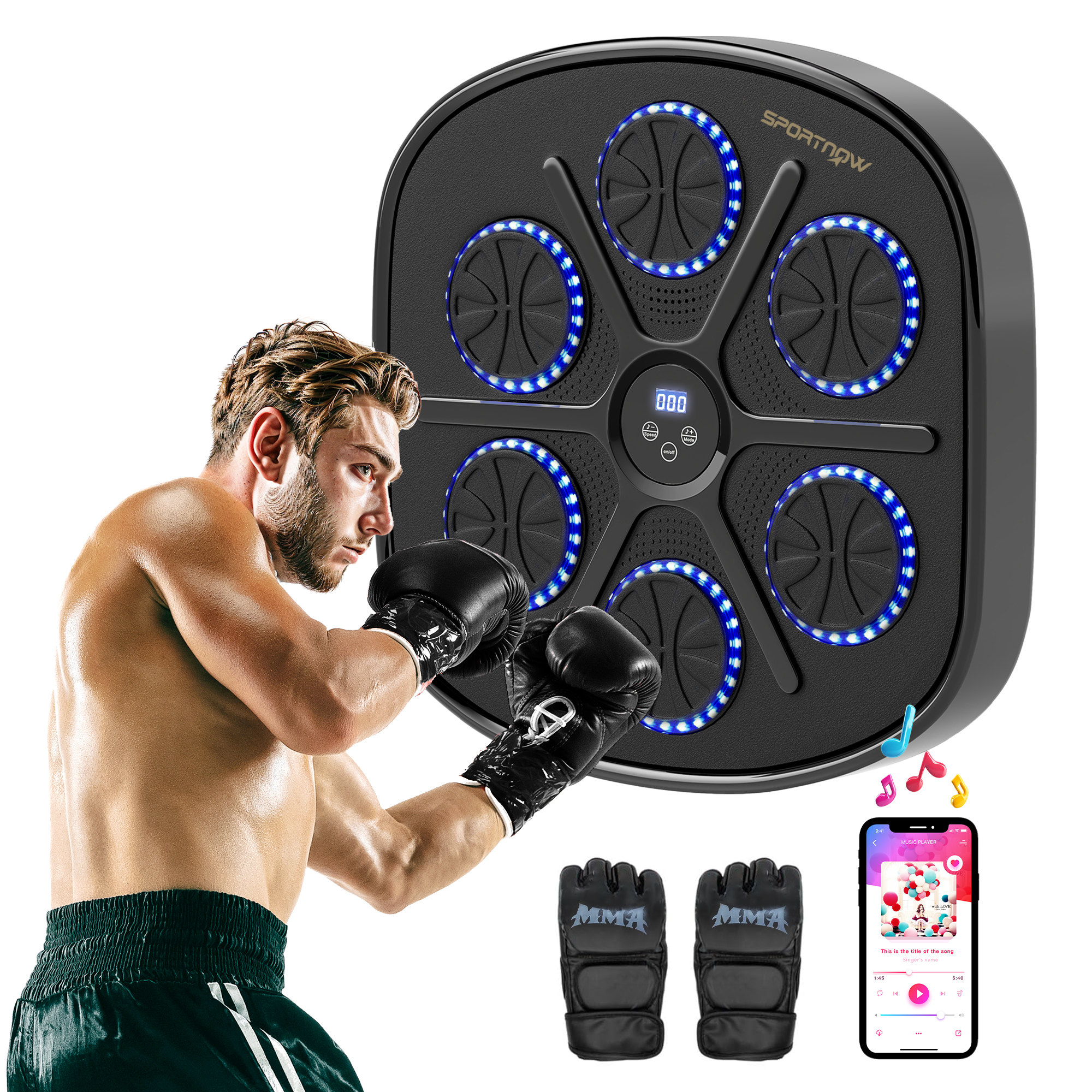 Immagine prodotto - Macchina da boxe musicale da parete