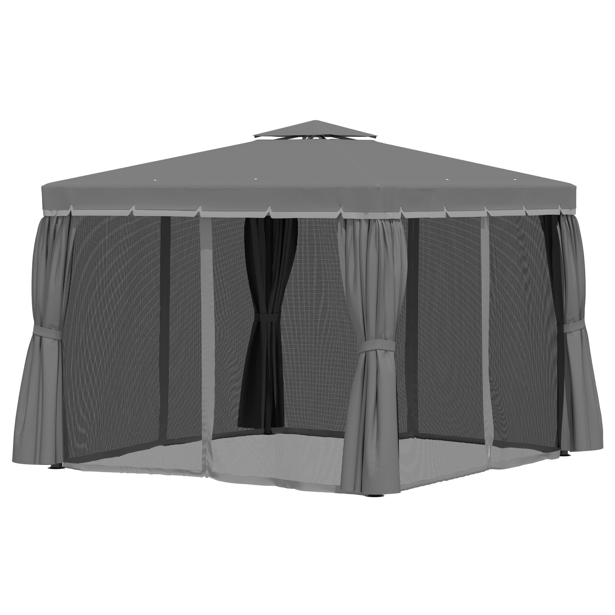 Dettaglio - Gazebo con tende e zanzariere