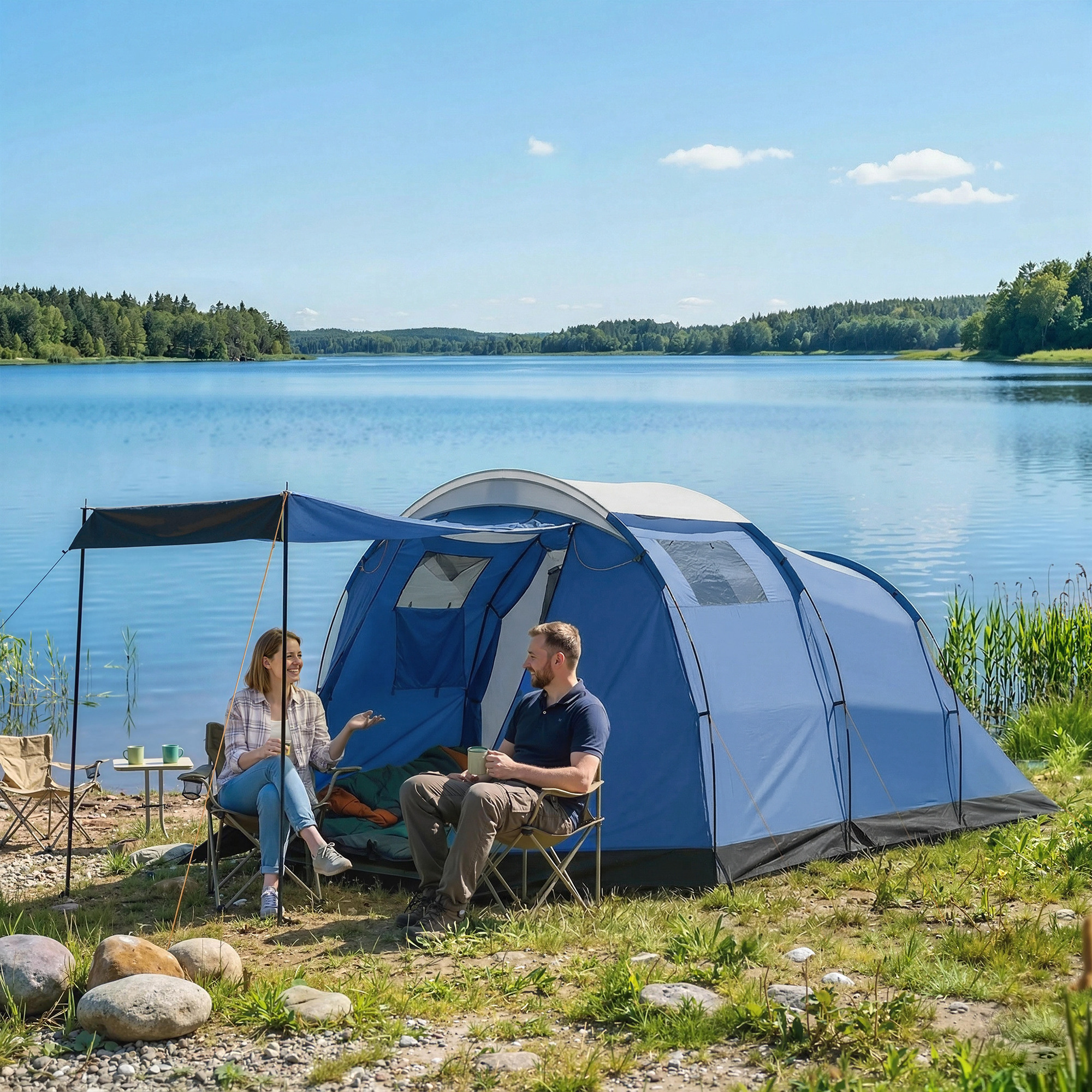 Immagine prodotto - Dettaglio tenda da campeggio impermeabile con veranda