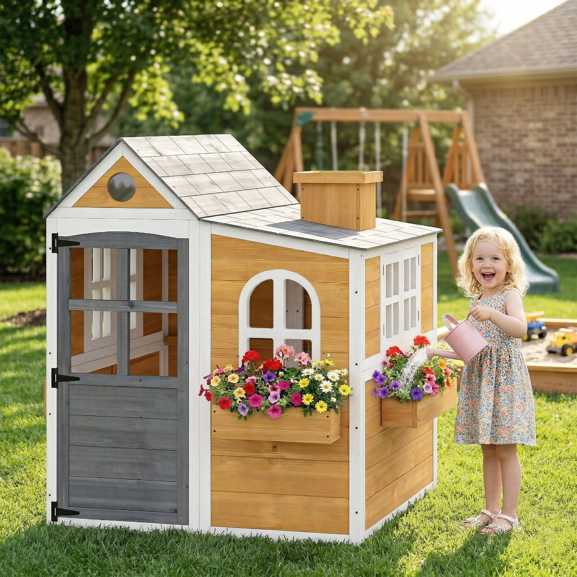 Immagine prodotto - Casetta per bambini vista laterale
