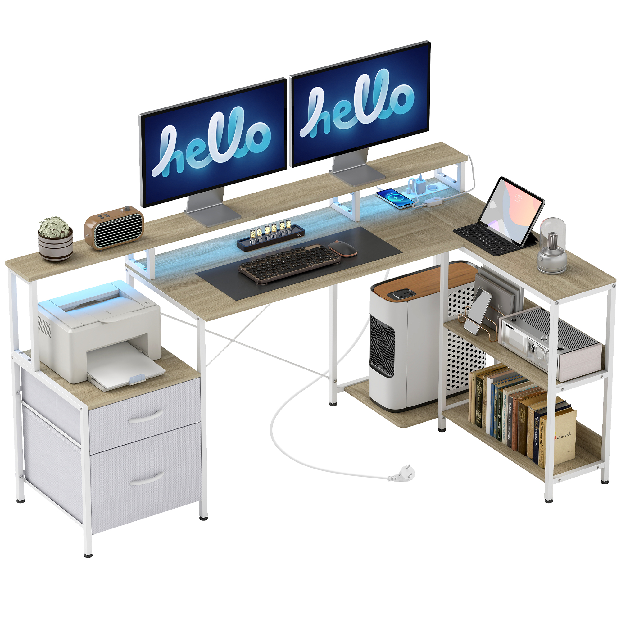 Immagine prodotto - scrivania angolare per computer 1