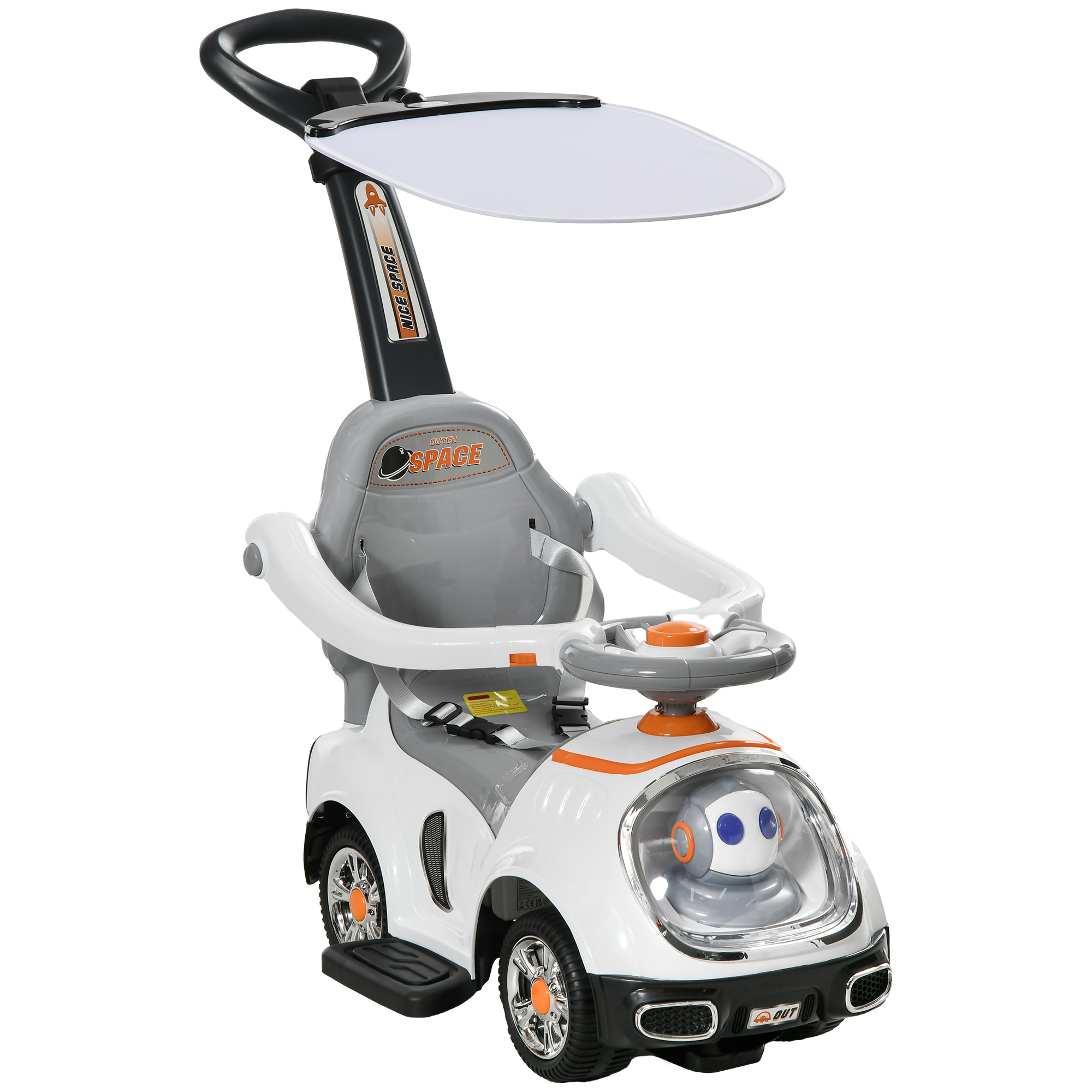 Macchina cavalcabile 3 in 1 per bambini robot bianco