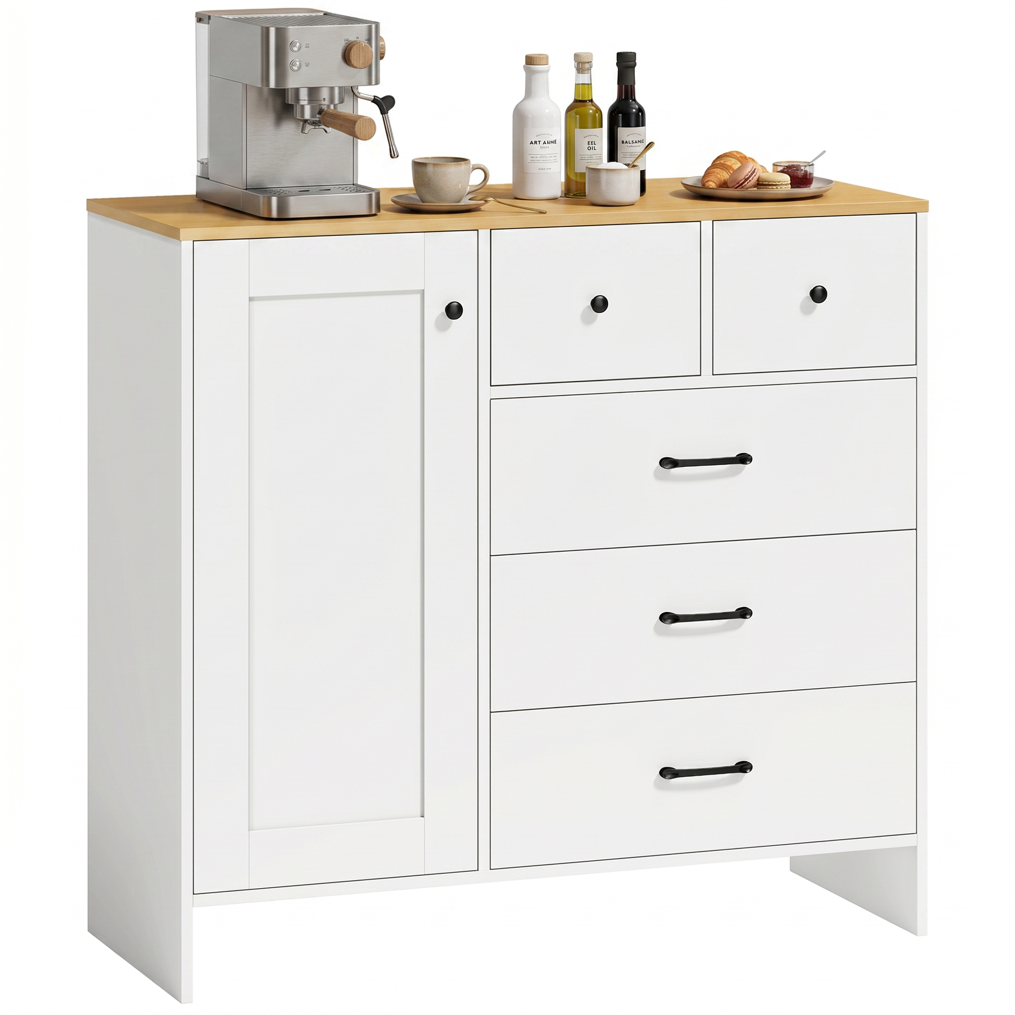 Credenza Buffet Cucina Bianco 100 x 40 x 94 cm