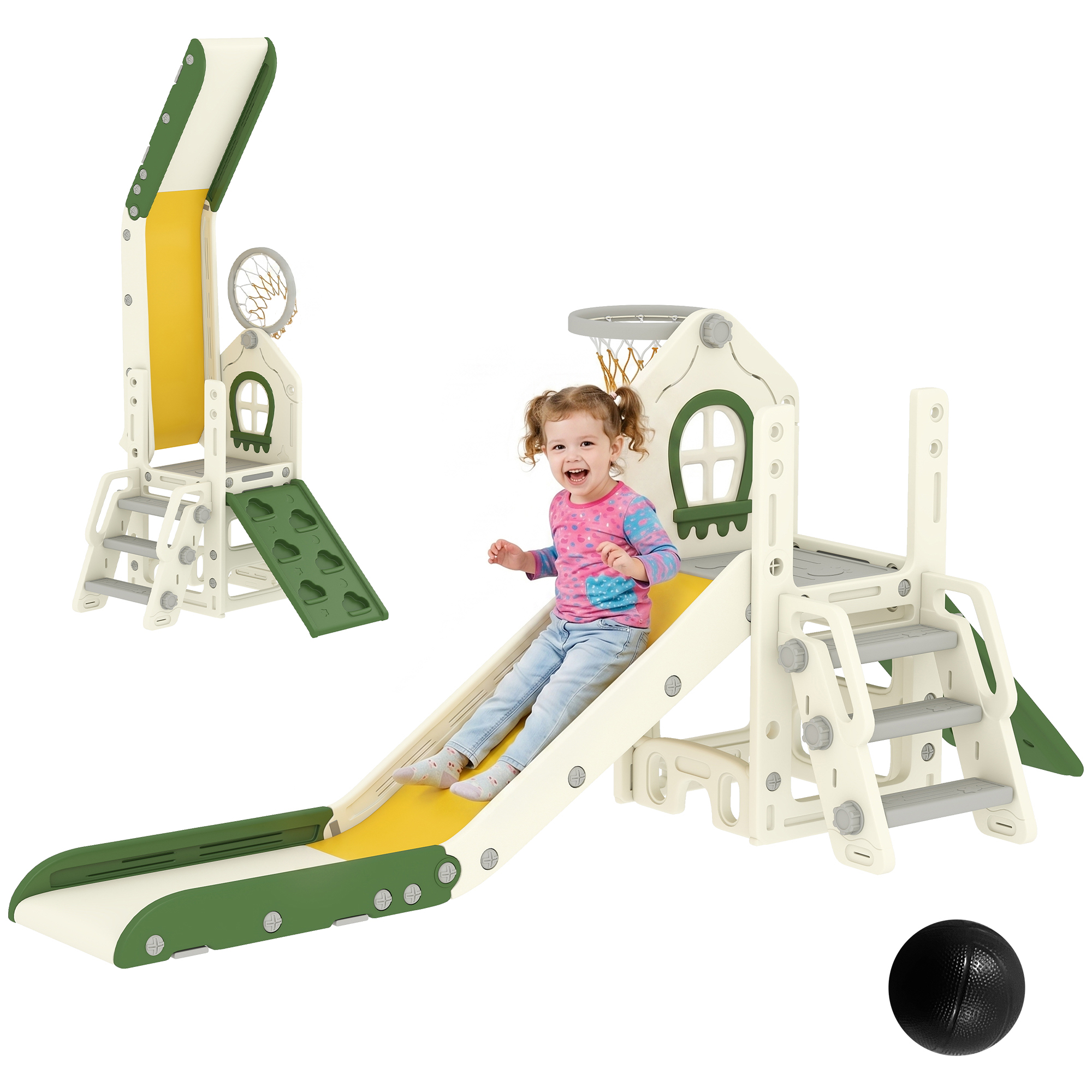 Immagine prodotto - Scivolo per bambini pieghevole crema
