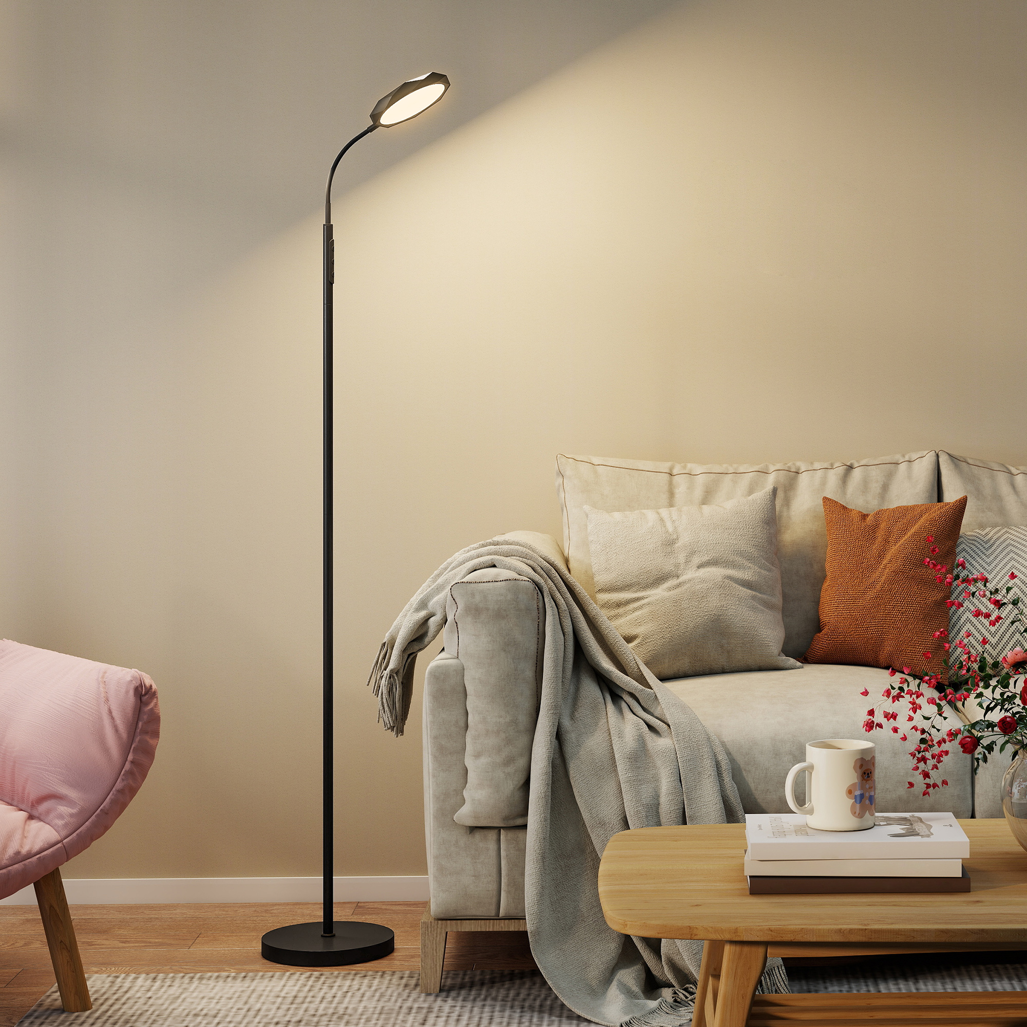 Lampada da terra LED per interni con telecomando