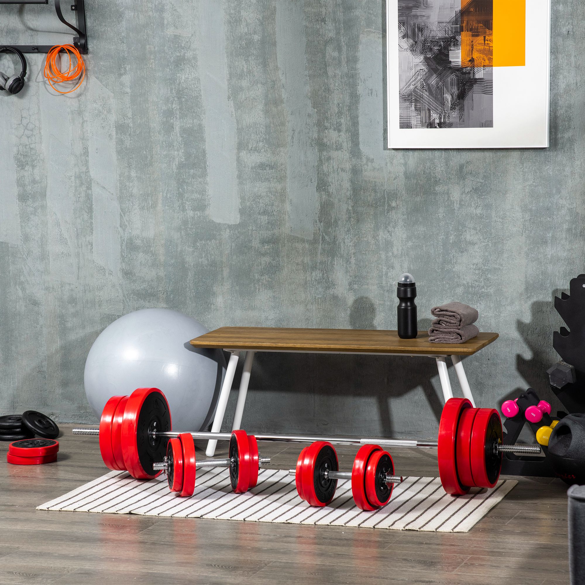 Immagine set - Composizione pesi per allenamento