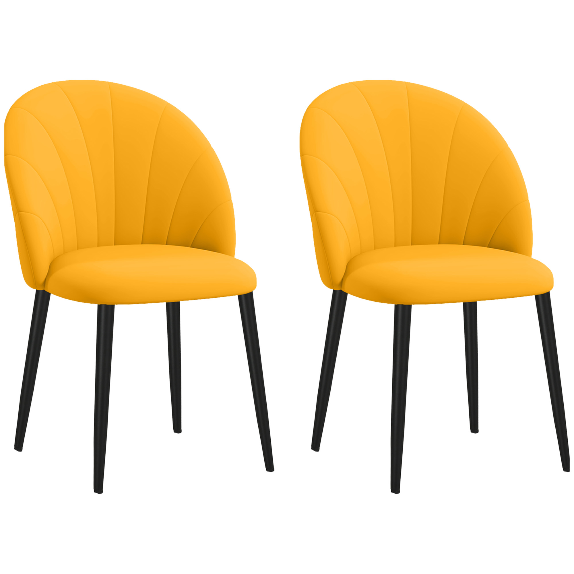 Immagine prodotto - Set sedie in velluto giallo